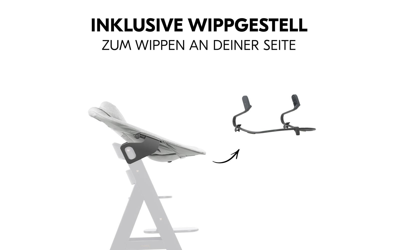 Hauck Hochstuhl »Alpha Bouncer Premium Light Grey«