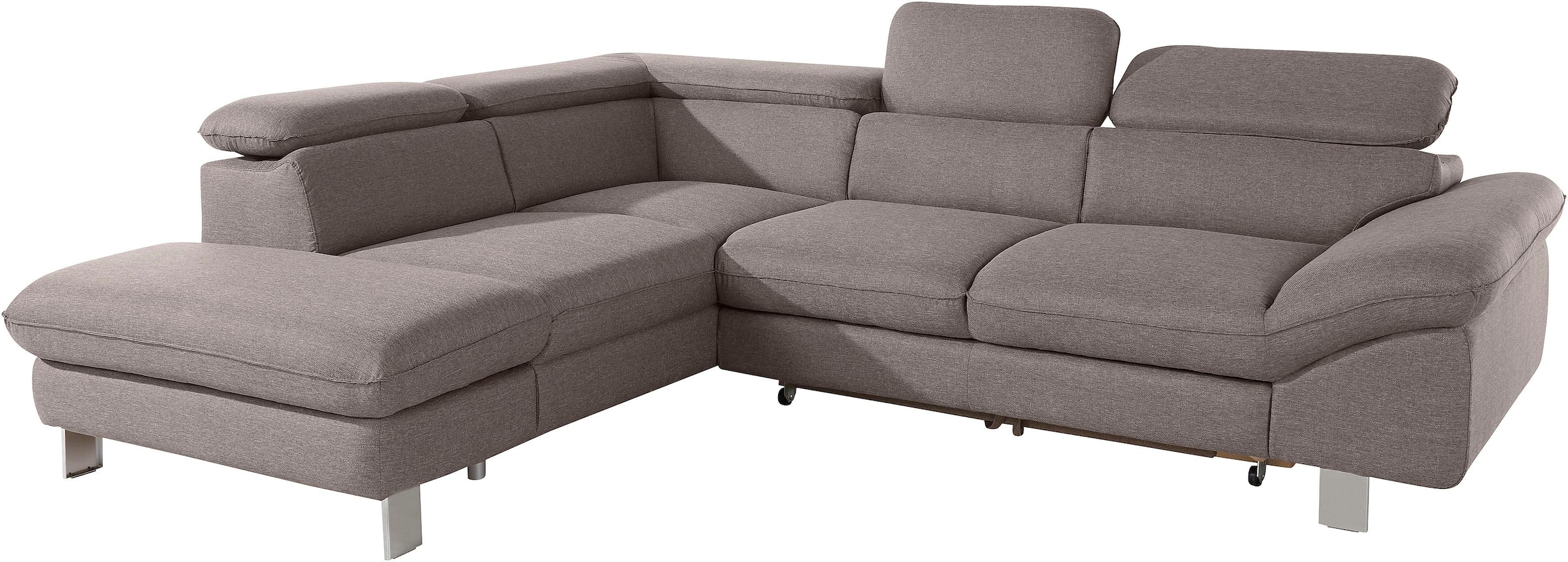 COTTA Ecksofa »Driver L-Form«, mit Kopfteilverstellung, wahlweise mit Bettfunktion & Bettkasten