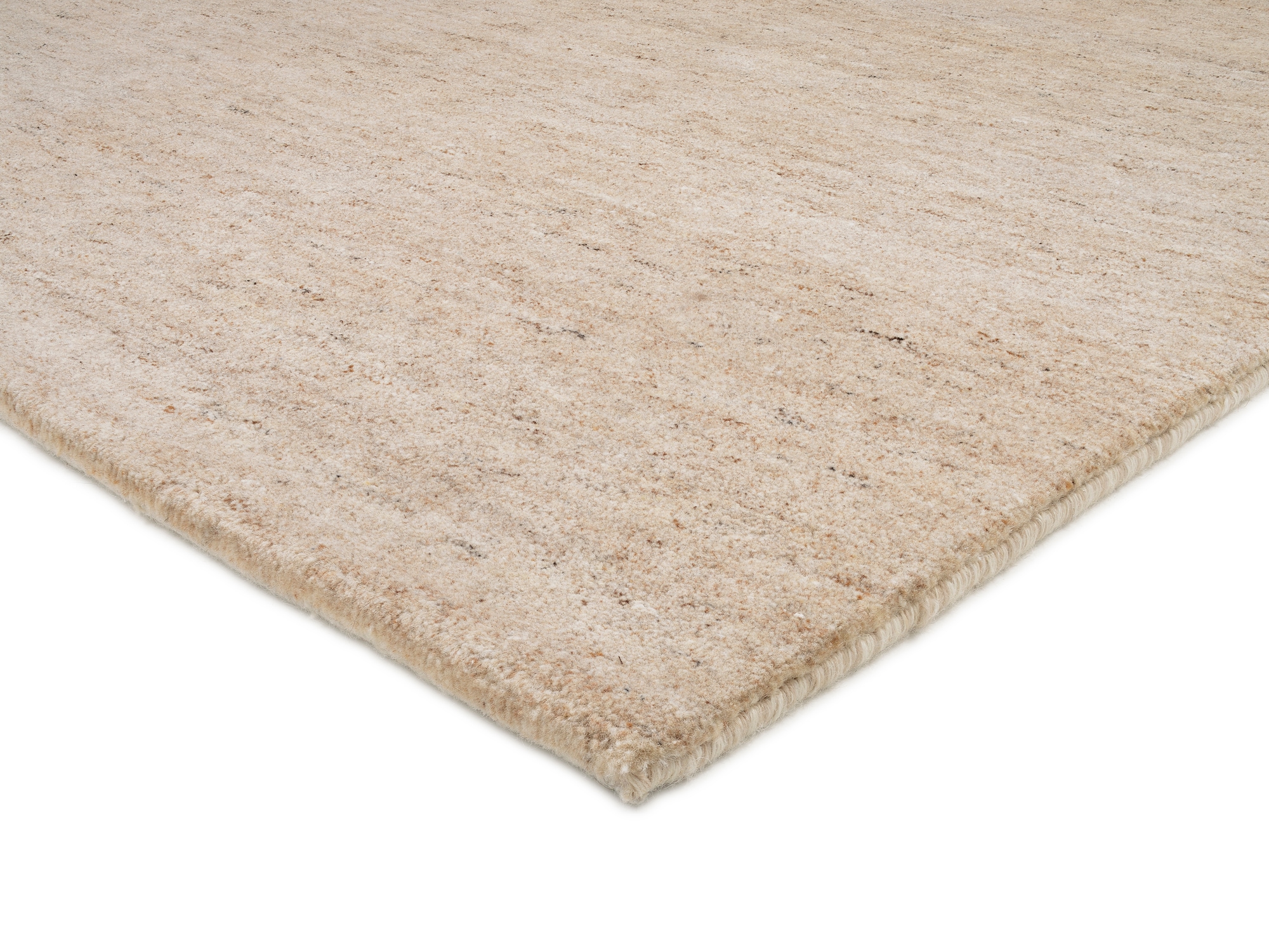 OCI DIE TEPPICHMARKE Wollteppich »ESEMPIO UNI MELANGE«, rechteckig, 18 mm Höhe, reine Wolle, handgeknüpft, hochwertig verarbeitet, natürlich warm