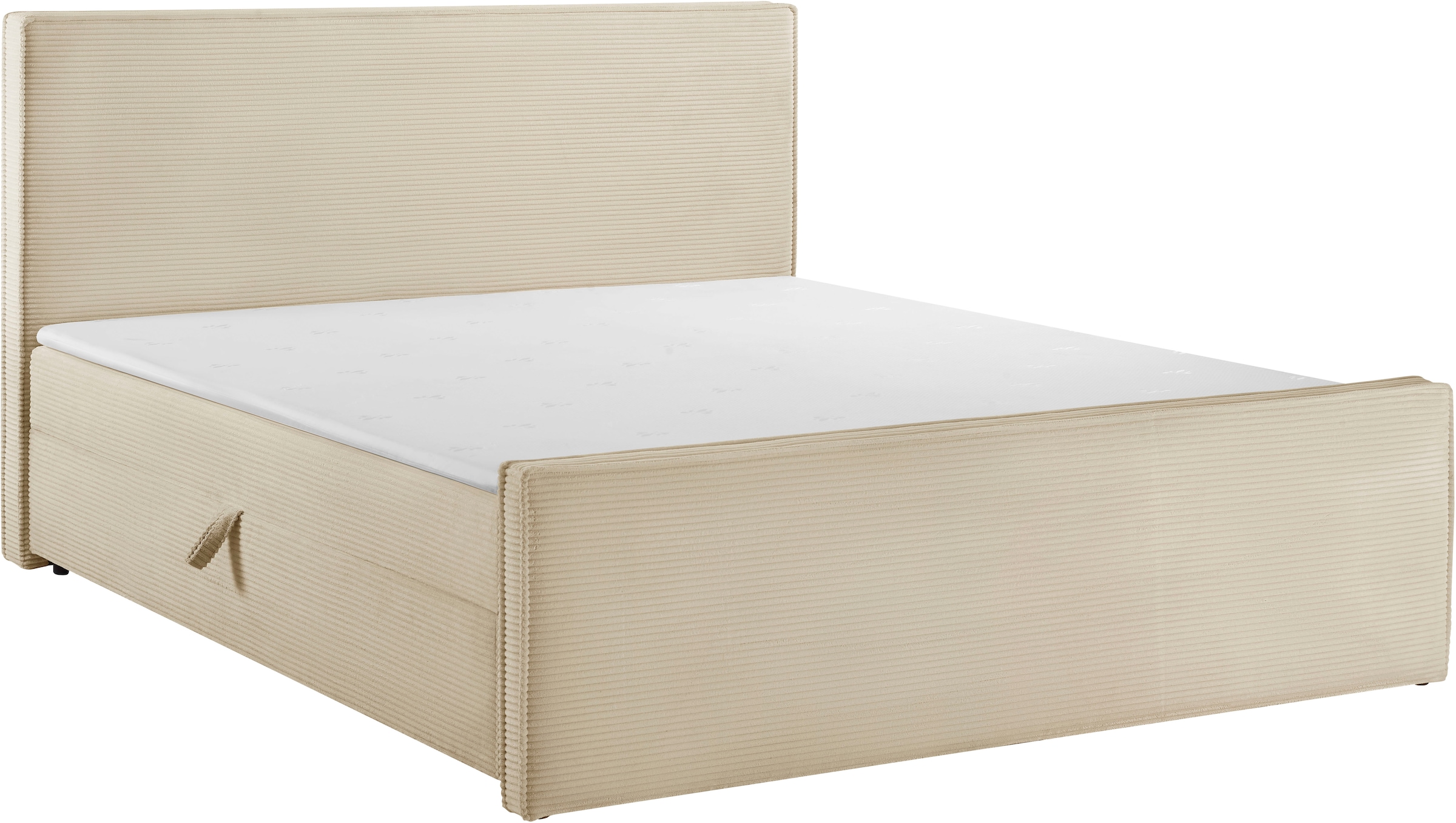 GOODproduct Boxbett »Henno inkl. Bettkasten und Topper, Liegefläche 180x200cm« erhältlich in hochwertigem Cord-Stoff und der Grösse 180x200 cm