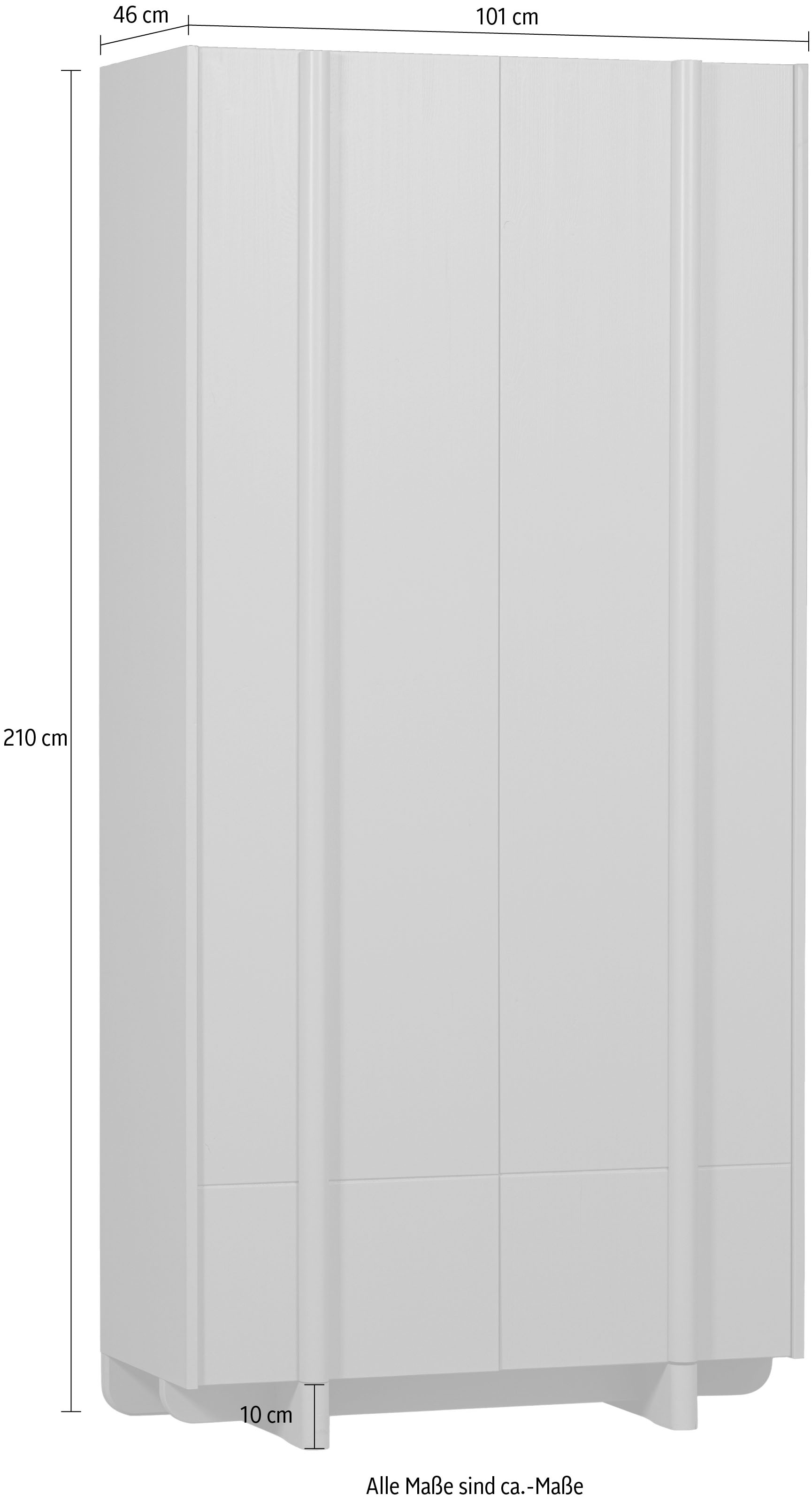 WOOOD Armoire multi-usages »Nook Stauraumschrank, Garderobenschank« avec tiroir, H 210 cm x L 101 cm
