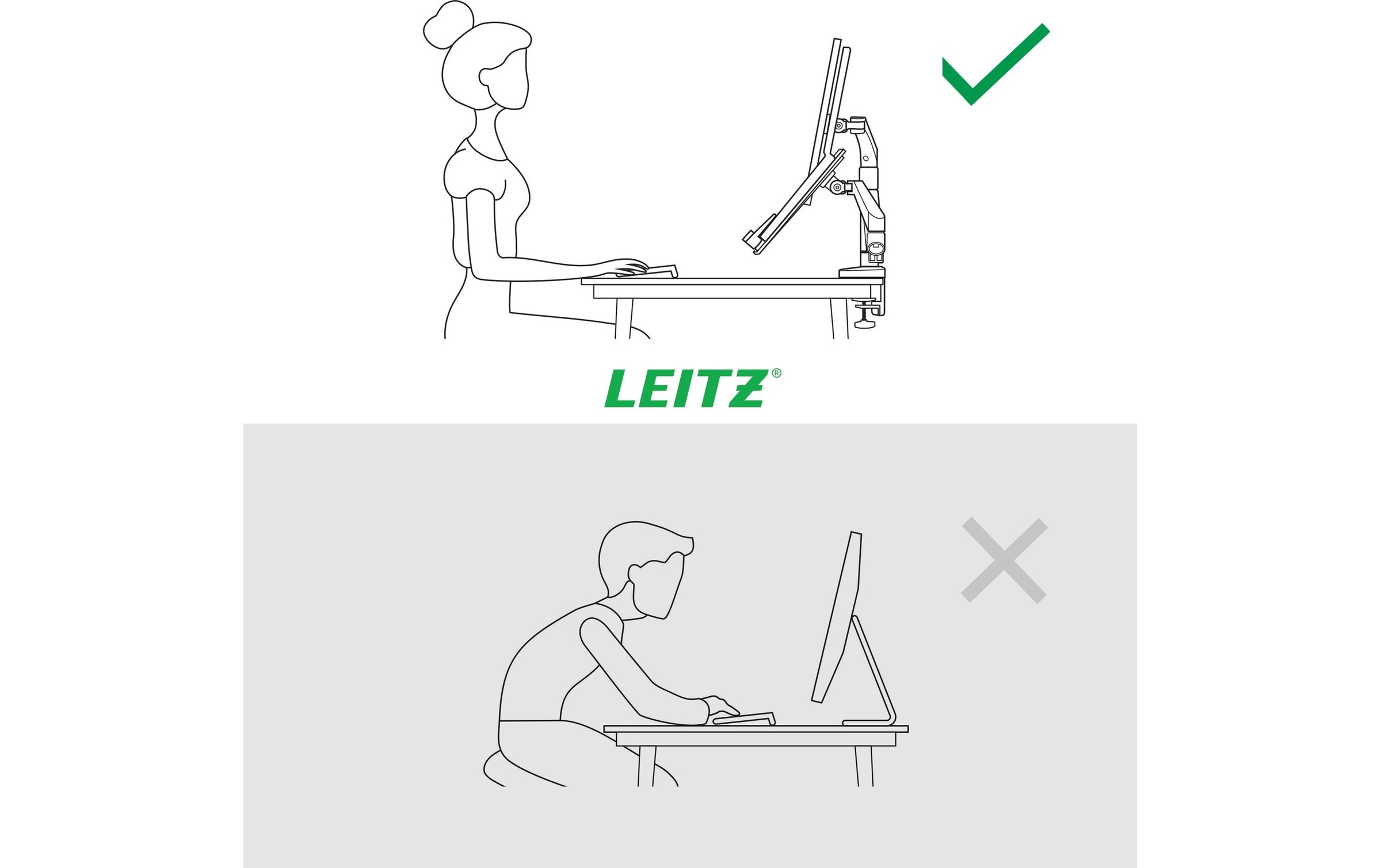 LEITZ Monitor-Halterung »Ergo Dual«