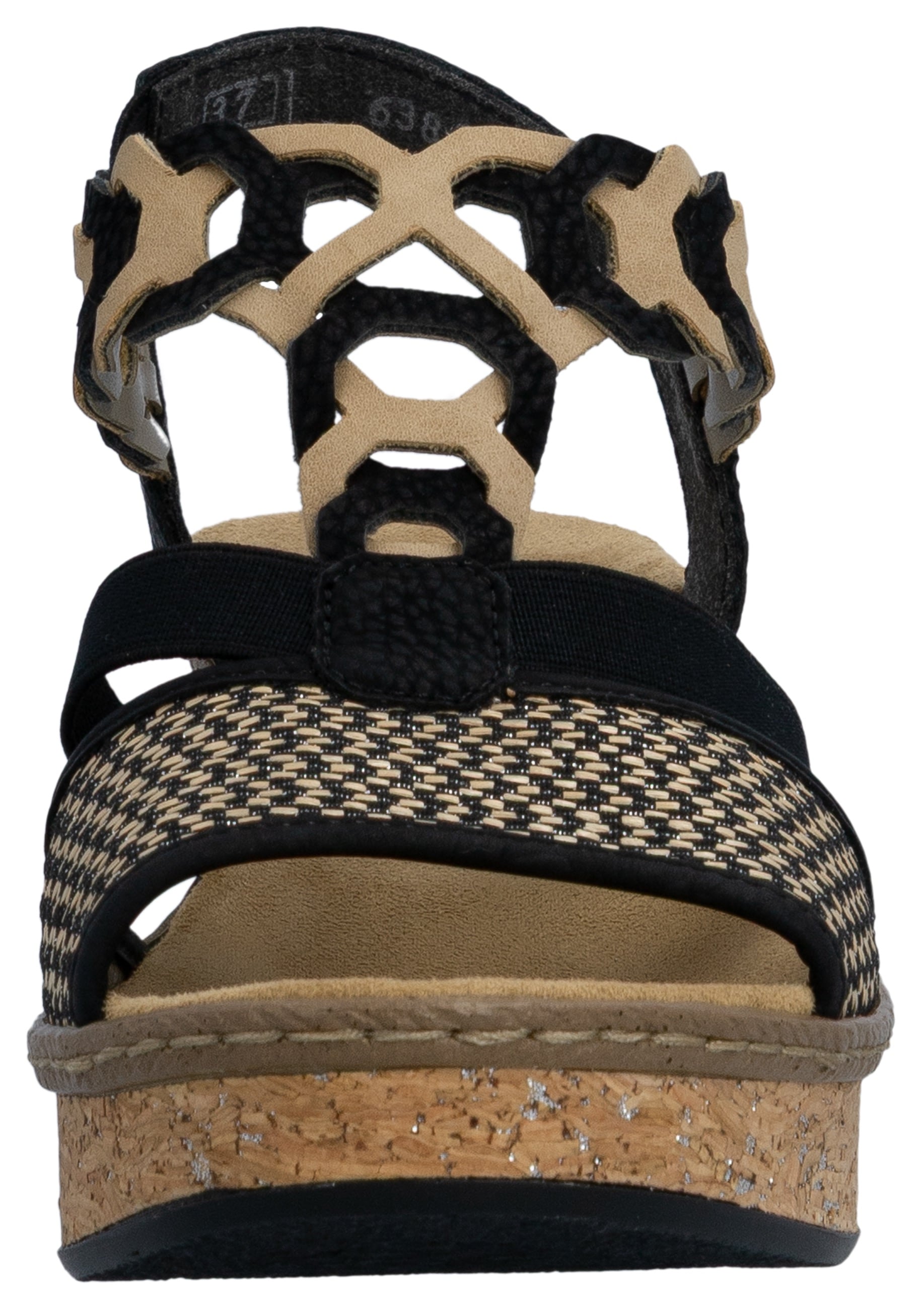 Rieker Sandales  , Sommerschuh, Sandale, Plateauabsatz, in elegantem Look