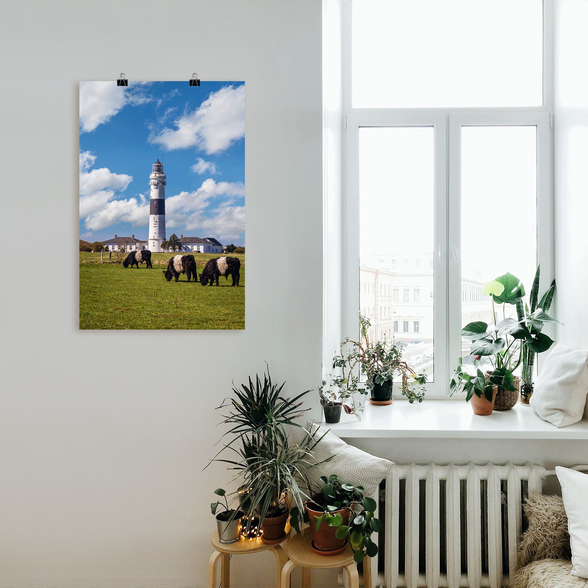 Artland Wandbild »Leuchtturm Langer Christian Kampen Sylt«, Gebäude, (1 St.), als Alubild, Outdoorbild, Poster in verschied. Grössen