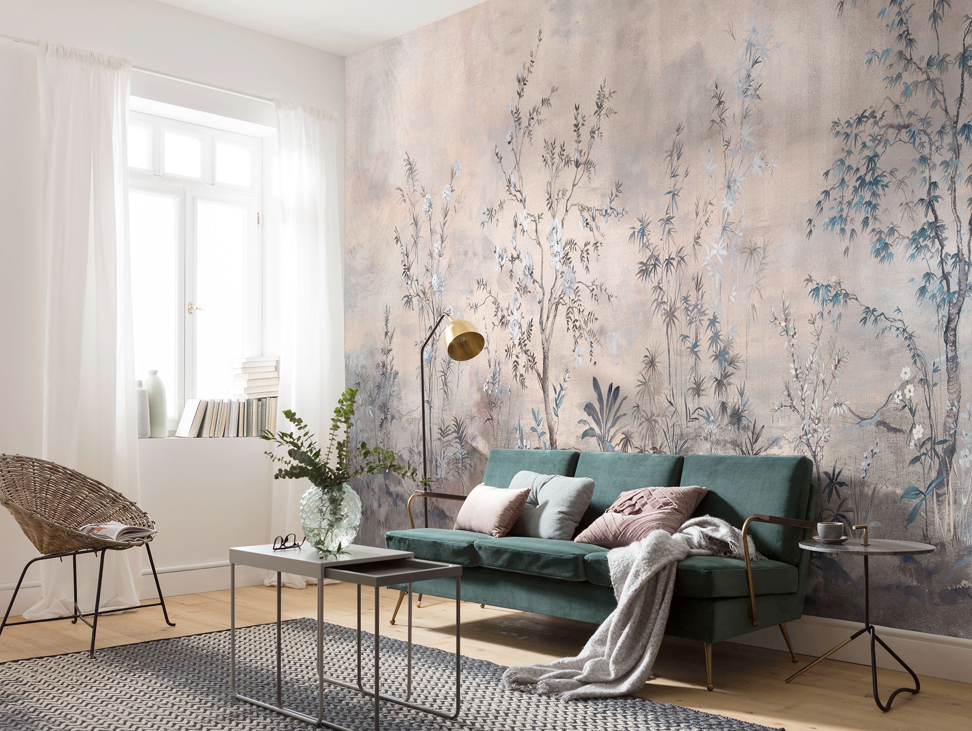 Komar Vliestapete »Digitaldruck Vlies -  Mandarin Morning - Grösse 900 x 280 cm« bedruckt glatt Wohnzimmer, Schlafzimmer