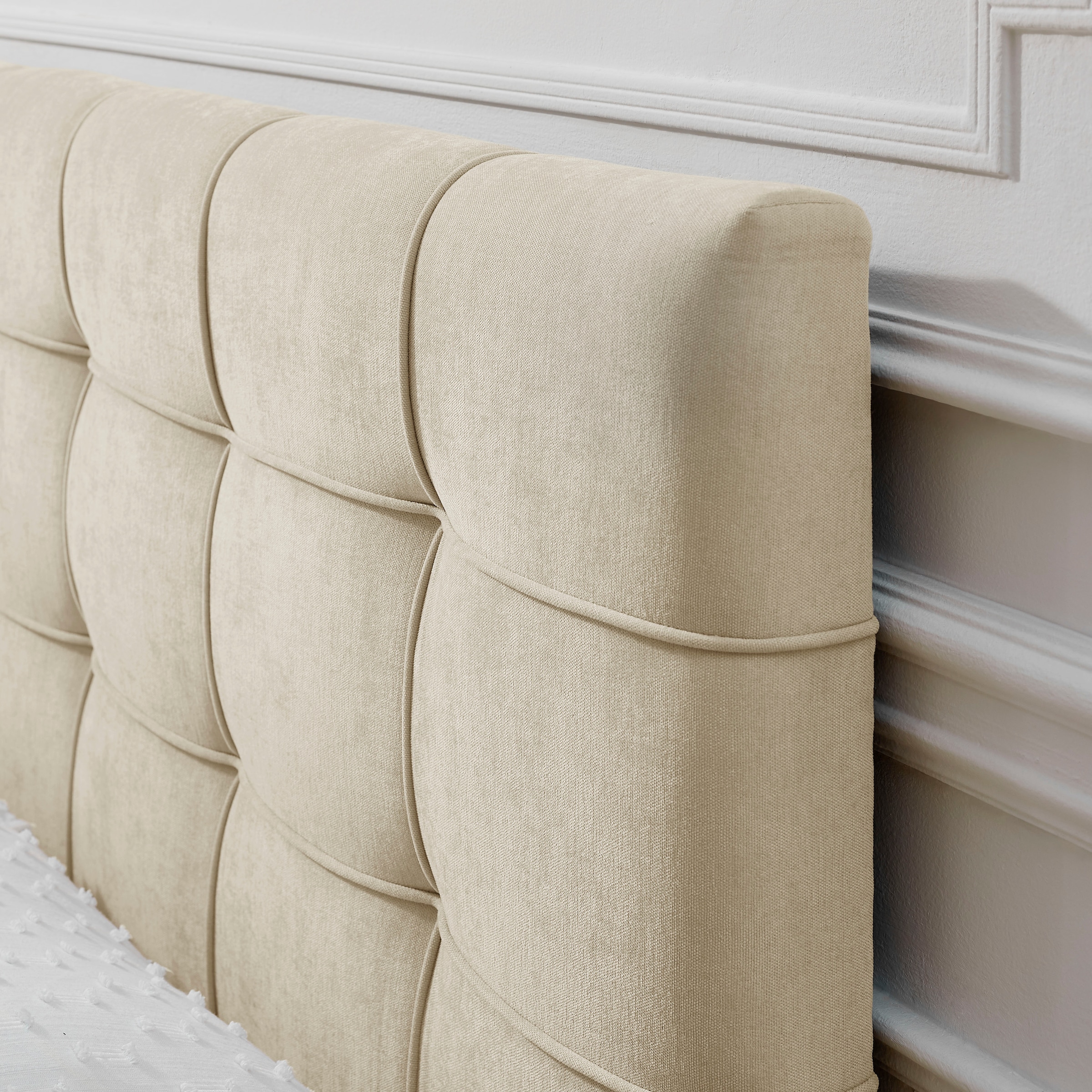 GOODproduct Boxbett »LILIENNE, Polsterbett mit Bettkasten und Taschenfederkernmatratze H3« mit Kaltschaumtopper, Chenille-Bezug, 160x200 & 180x200 cm