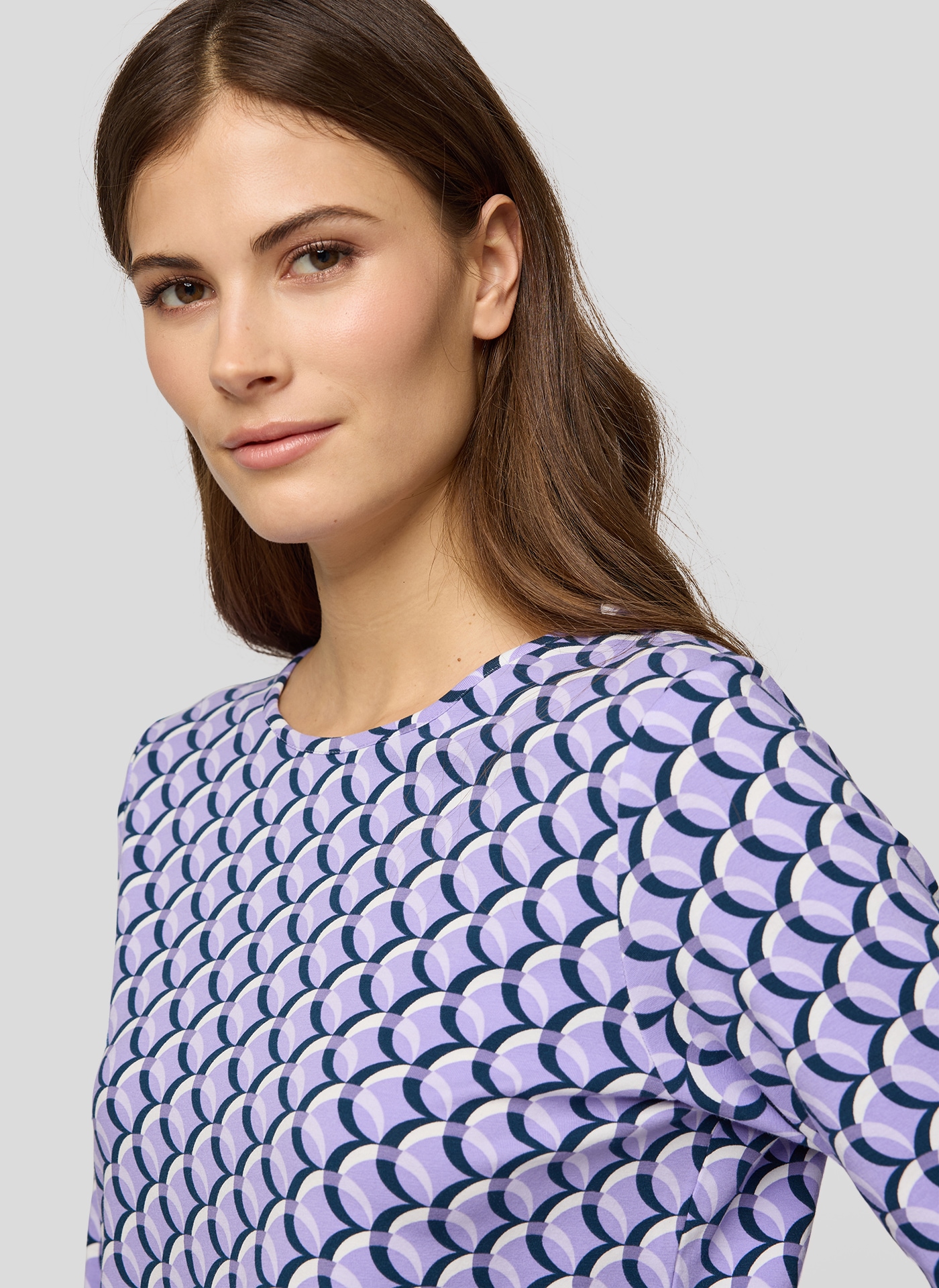 Rabe 3/4-Arm-Shirt Sommershirt mit grafischem Allover-Muster