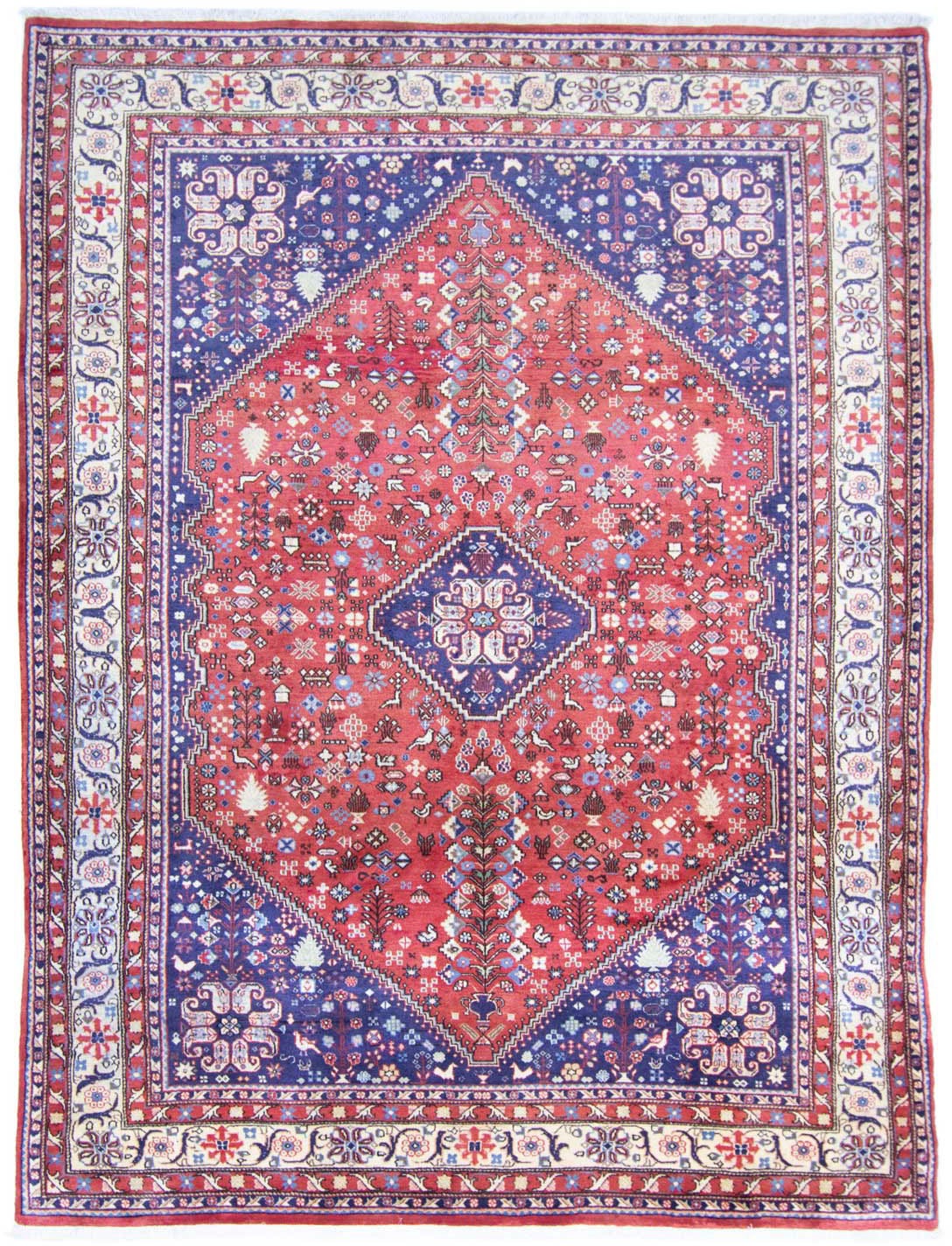 Image of morgenland Wollteppich »Abadeh Medaillon Rosso chiaro 300 x 207 cm«, rechteckig, 1 mm Höhe, Unikat mit Zertifikat bei Ackermann Versand Schweiz