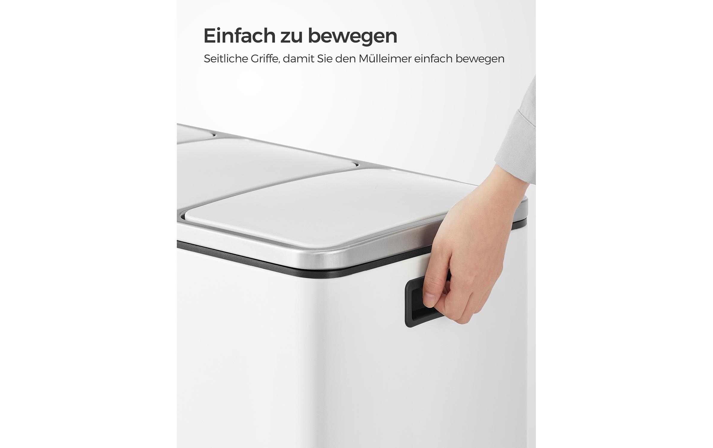 SONGMICS Mülleimer »3 x 18 l«, 3 Behälter