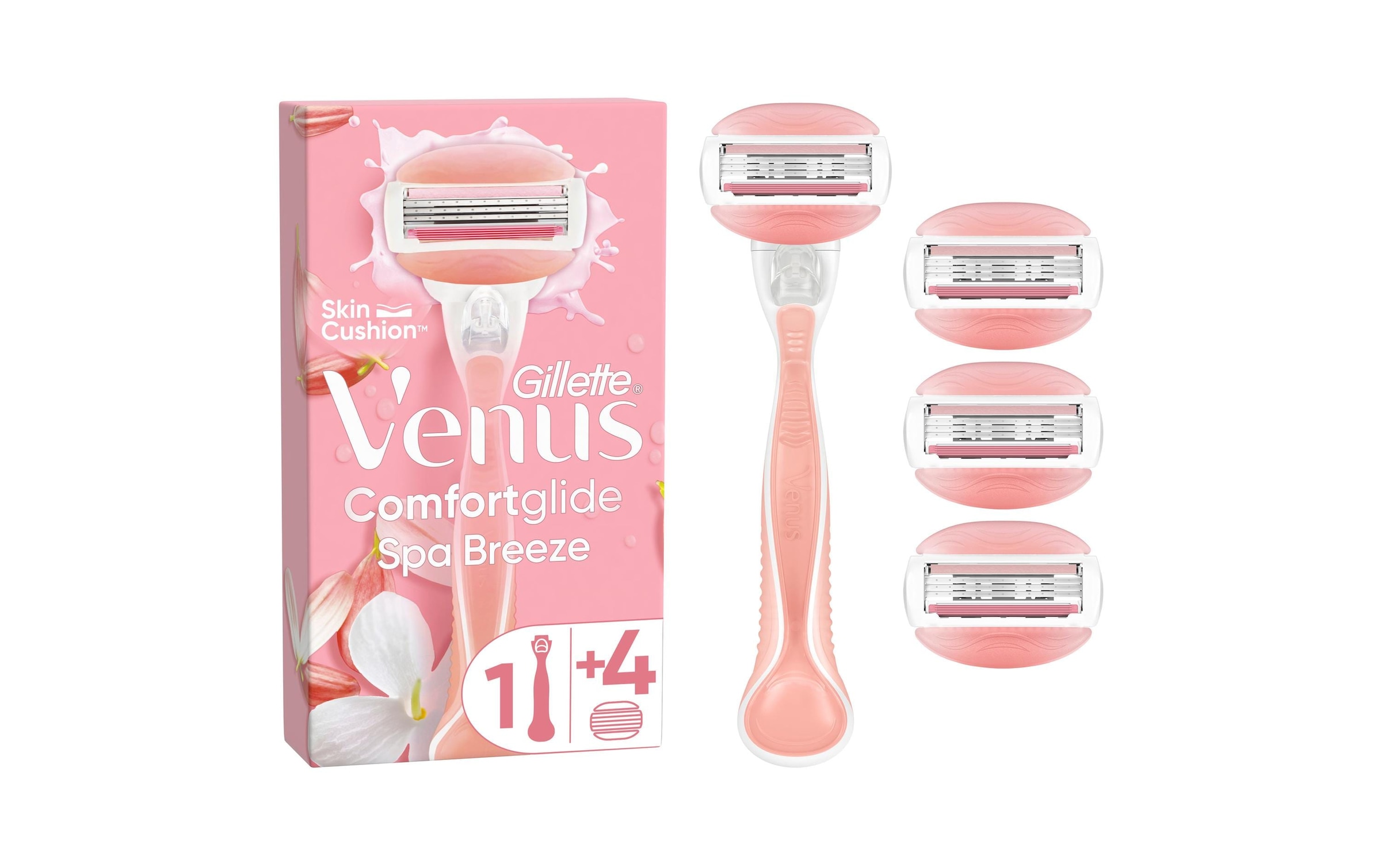 Gillette Venus Körperrasierer »Rasierer Comfortglide Spa Breeze + 4 Rasierklingen«