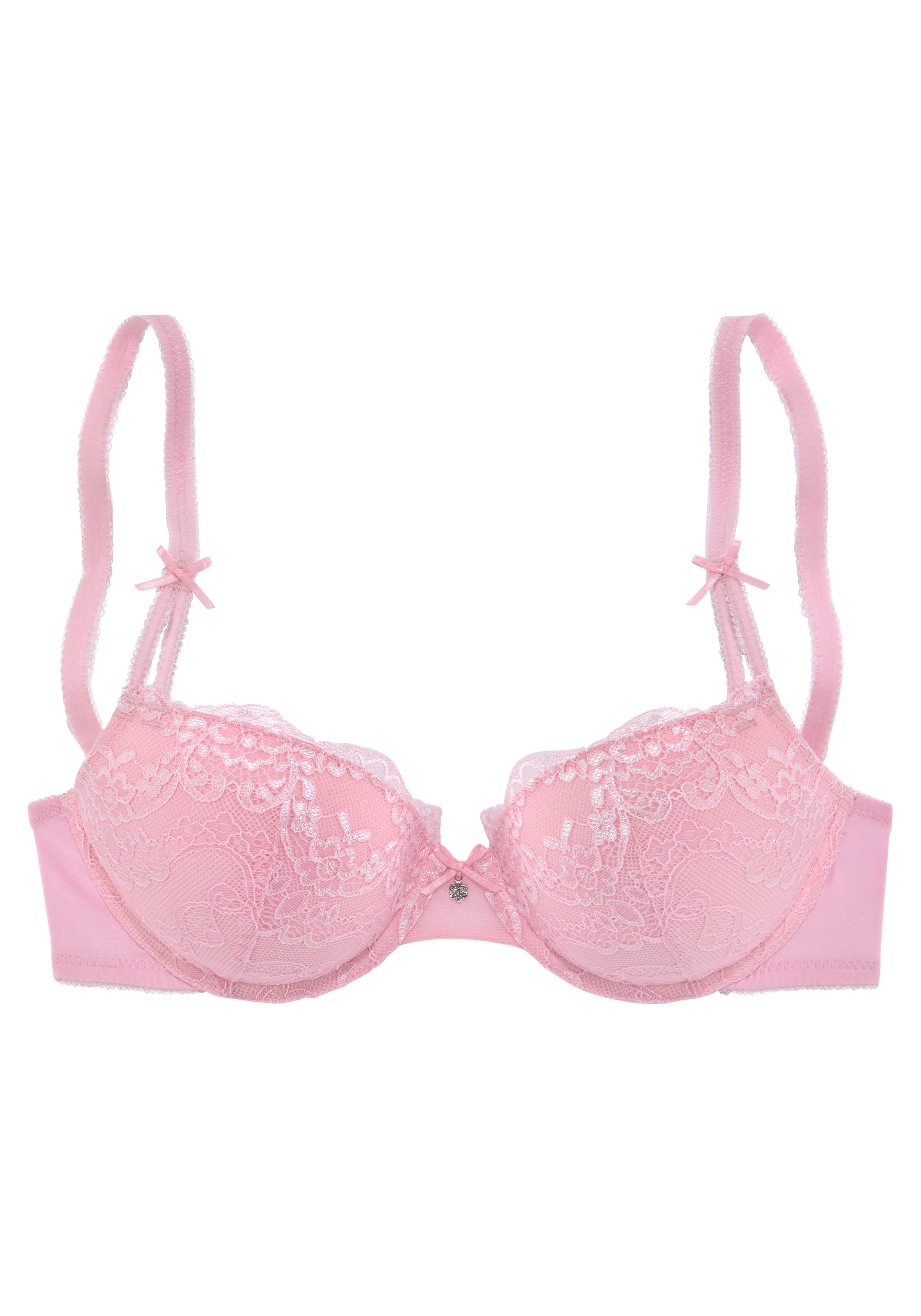 LASCANA Push-up-BH mit Jacquardspitze und herausnehmbaren Kissen, Dessous