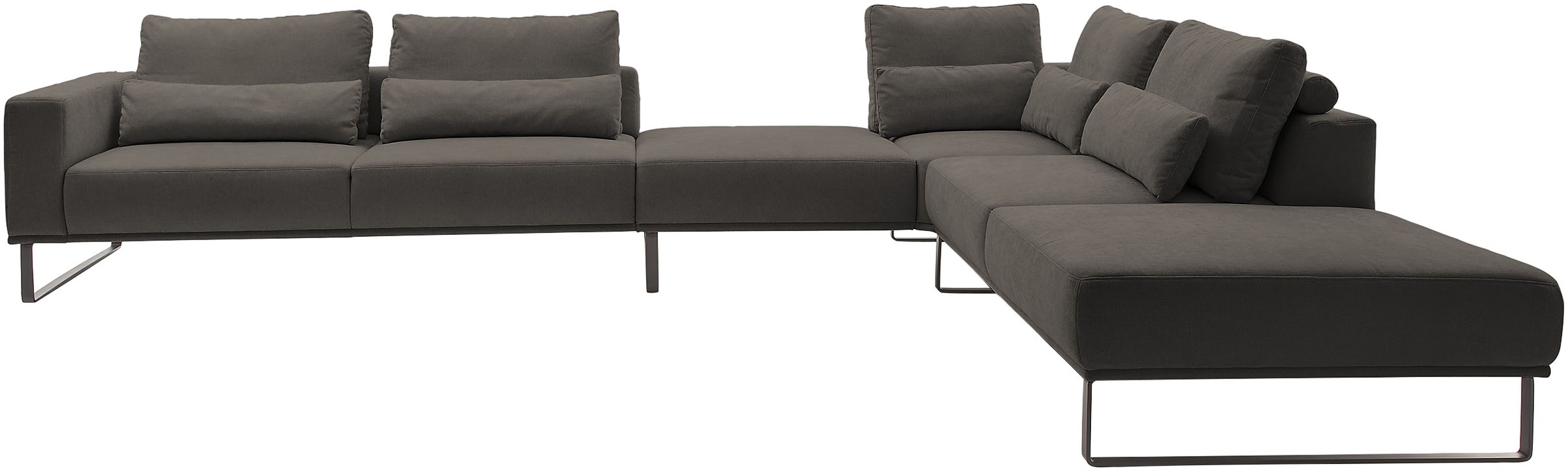 Image of Musterring "JustB PM100 bequem, modern, elegant und viel Platz, bodenfrei" mit Zwischenhocker, wahlweise mit Funktion und Kissen, Masse 290 x 398