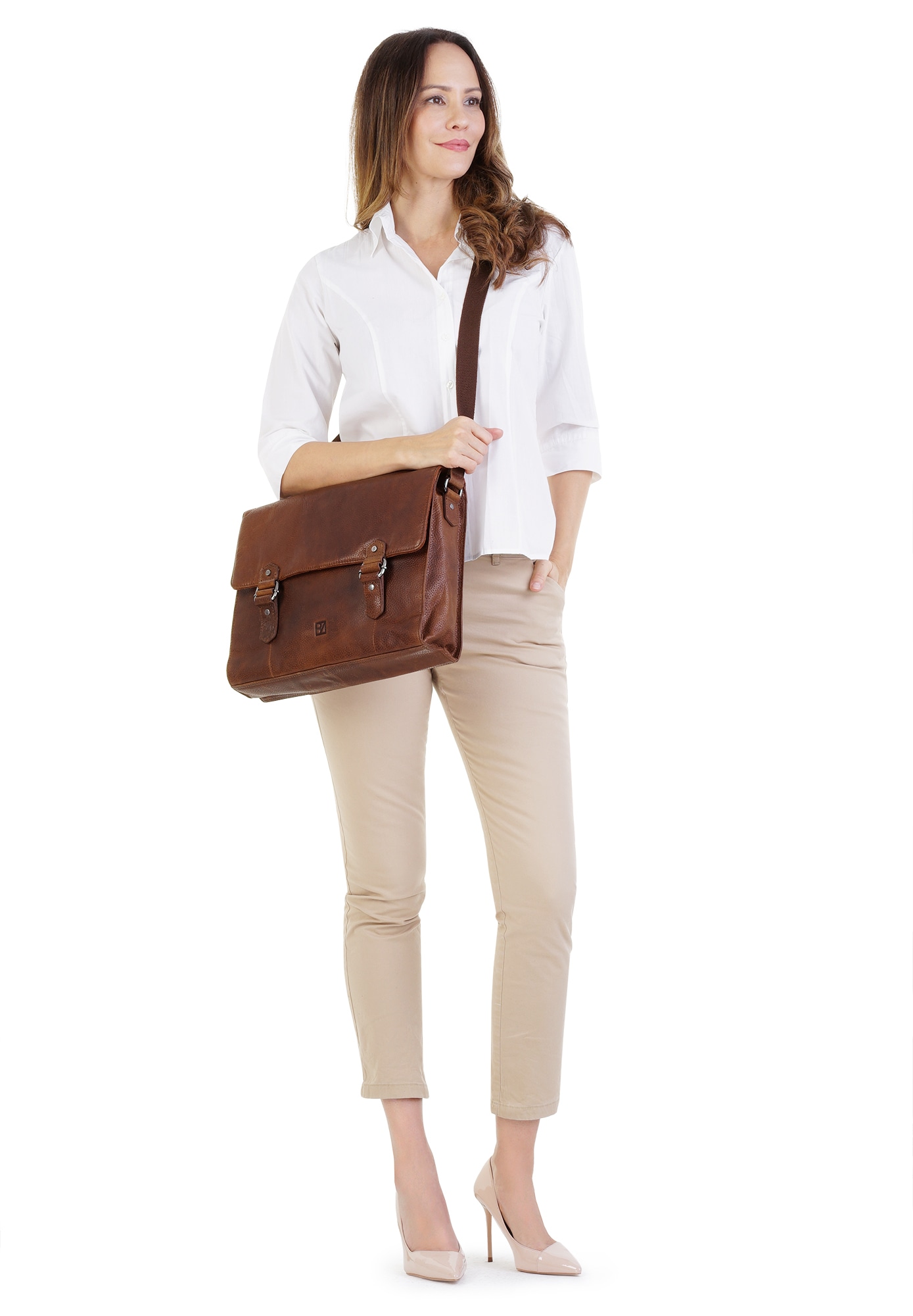 BODENSCHATZ Sac de messager echt Leder