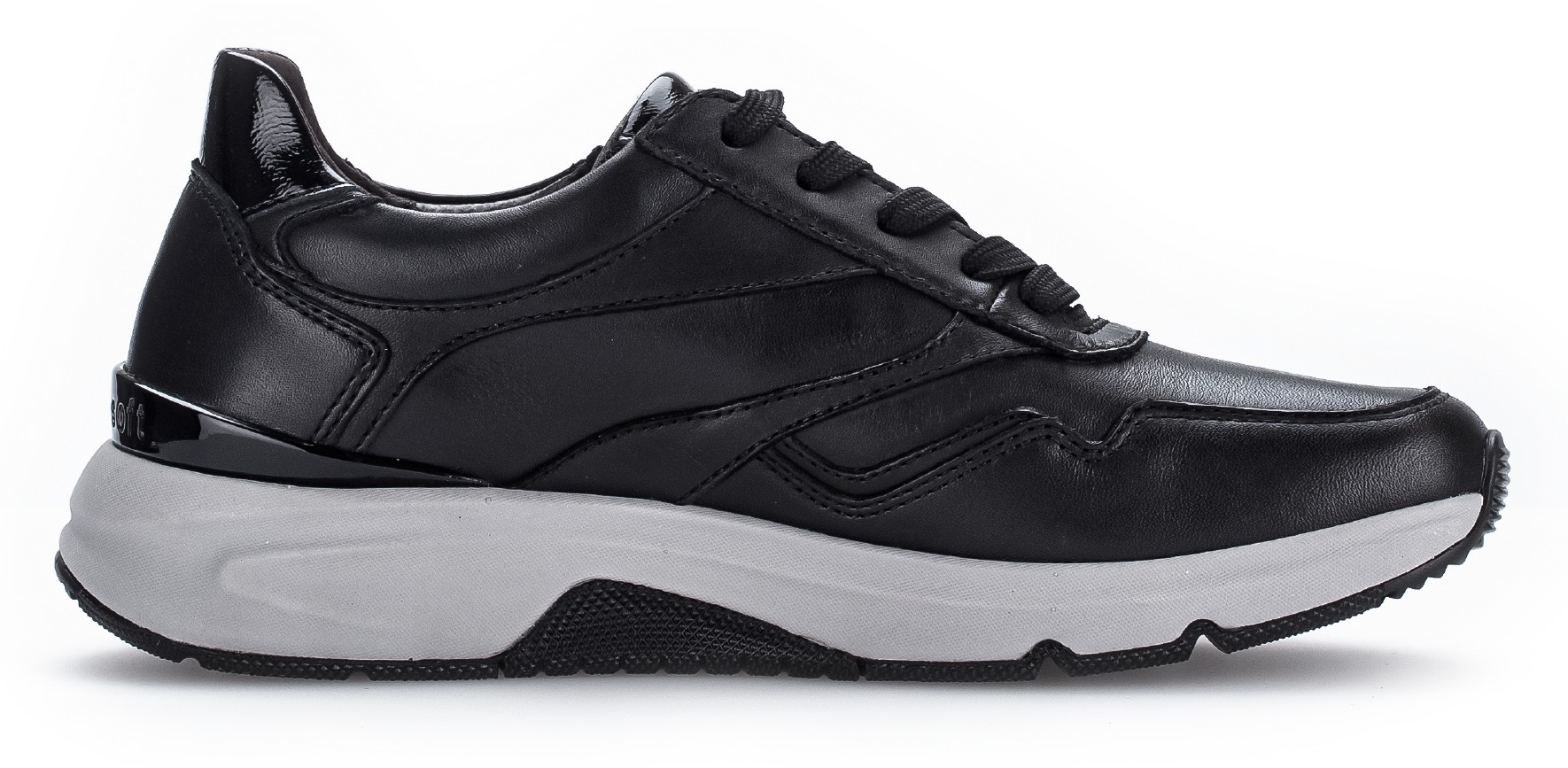 Gabor Rollingsoft Keilsneaker, Freizeitschuh, Halbschuh, Schnürschuh, Logoschriftzug an der Ferse
