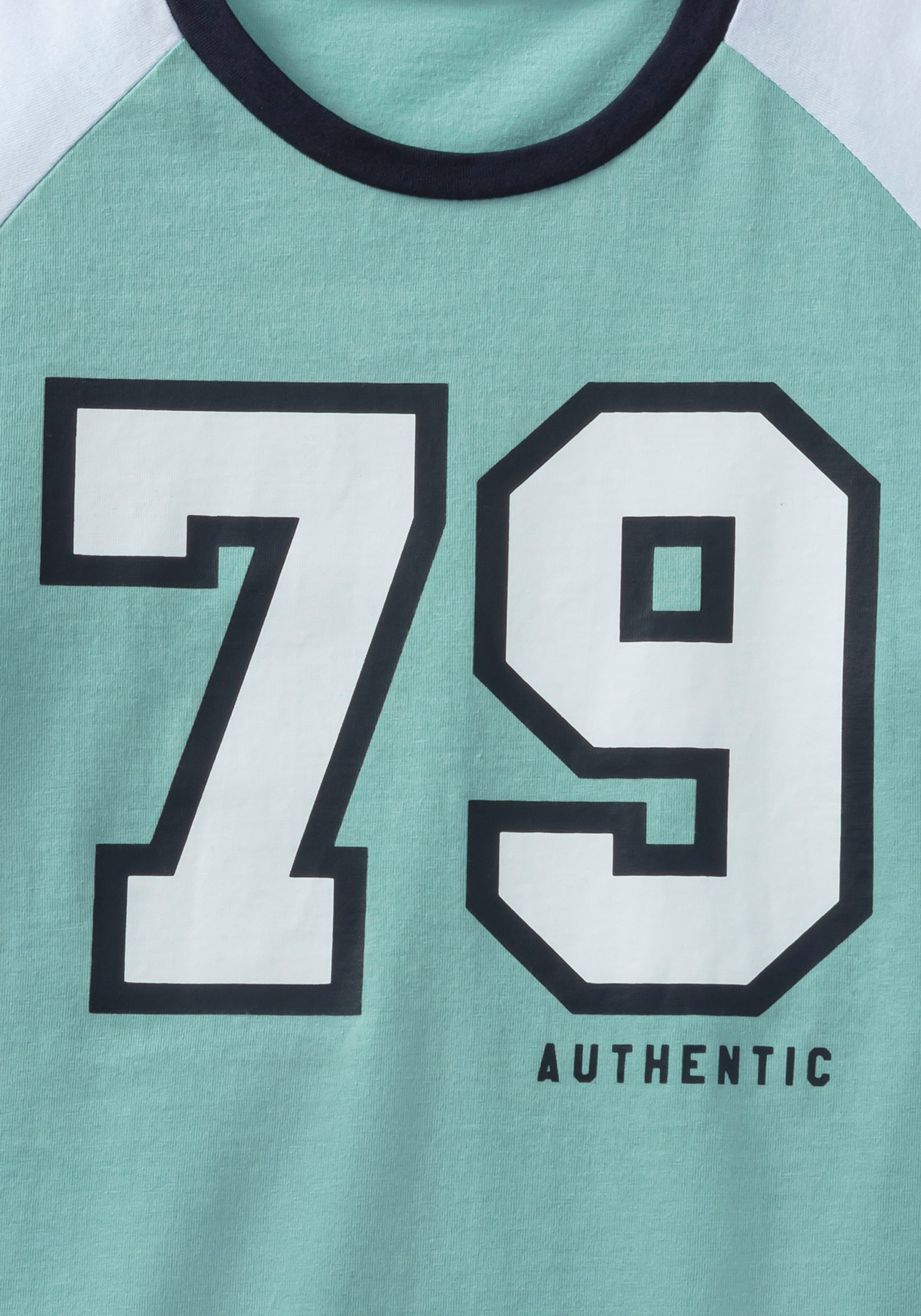 AUTHENTIC LE JOGGER Pyjama, (2 tlg., 1 Stück), Schlafanzug mit grossem College-Print vorn
