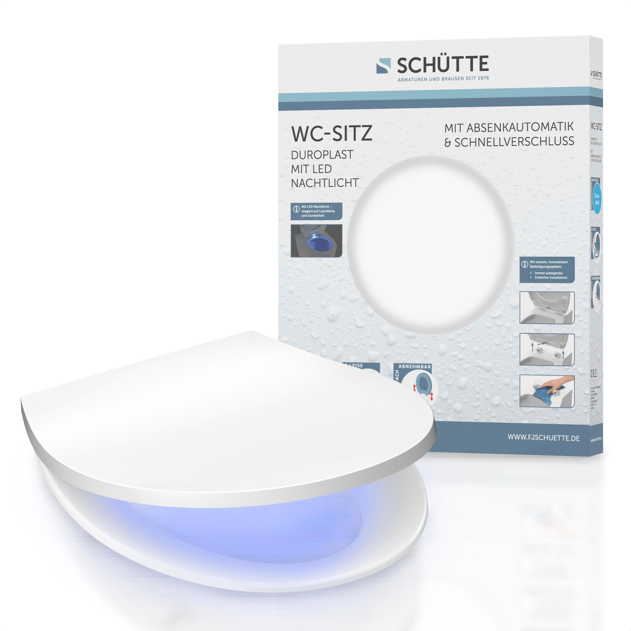 Image of Schütte WC-Sitz mit LED, Absenkautomatik, Schnellverschluss