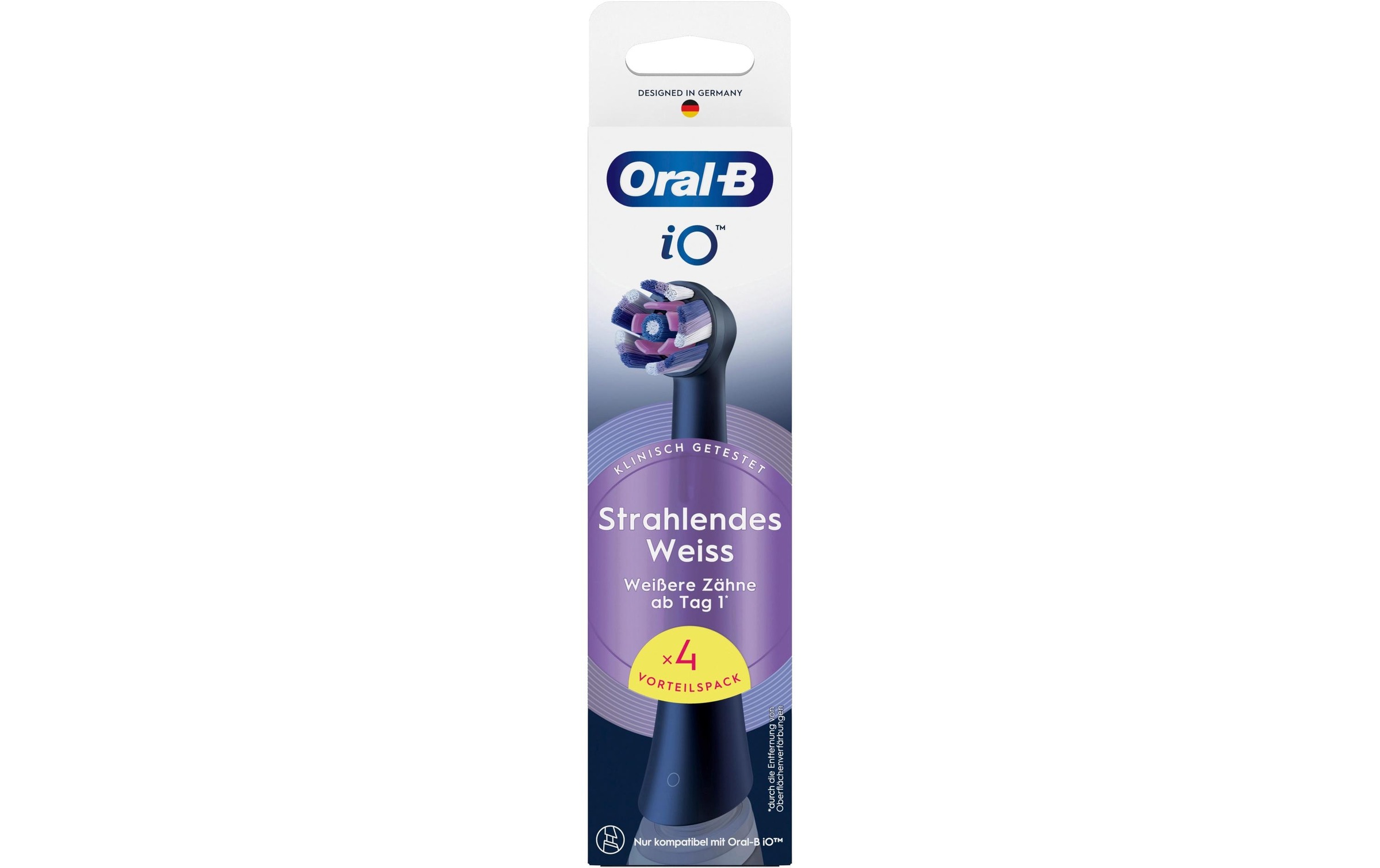 Oral-B Aufsteckbürste »iO Radiant White Black 4 Stück«