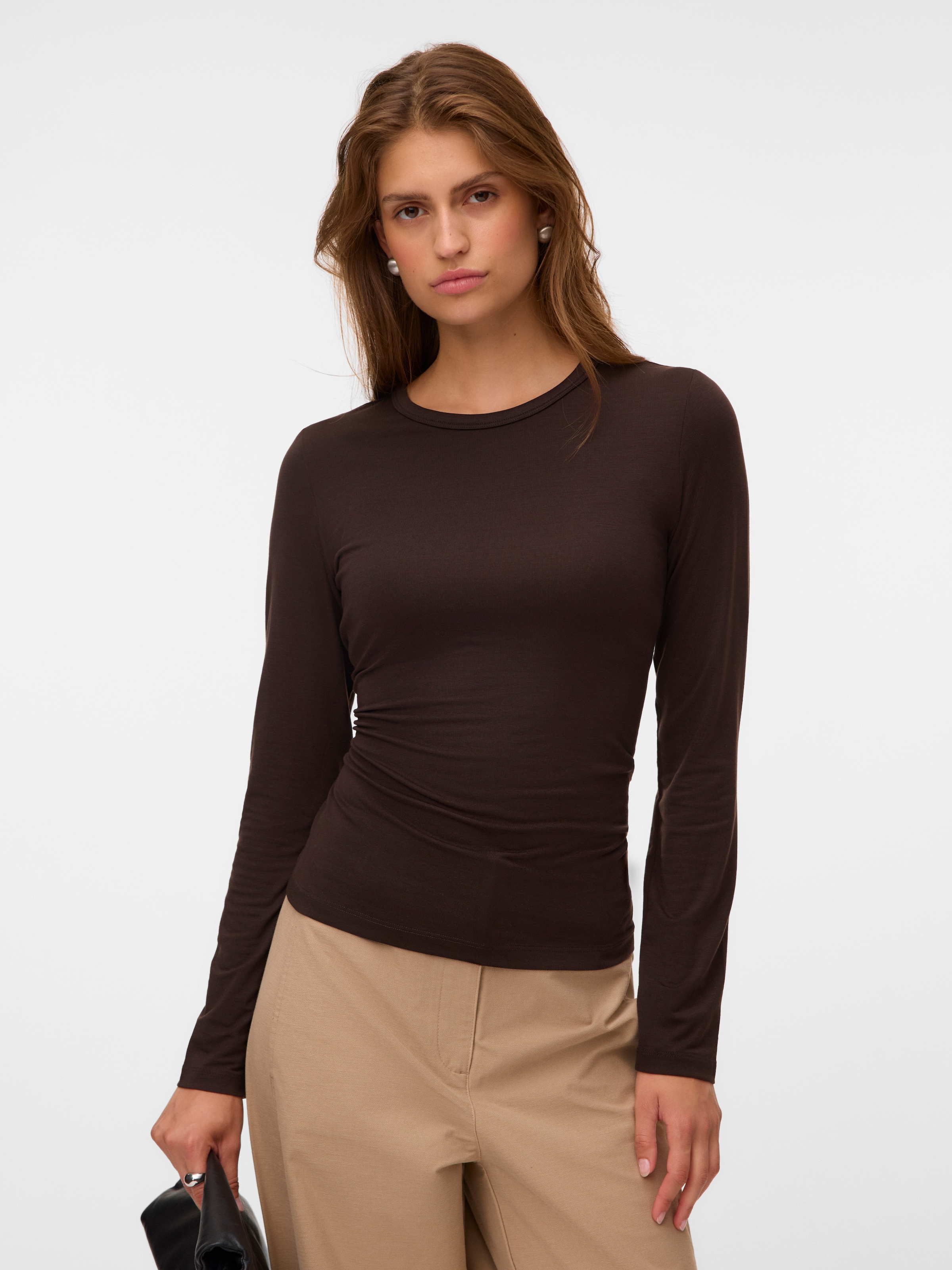 Image of Vero Moda Langarmshirt "VMADA LS TOP JRS NOOS" Materialmix, regular fit