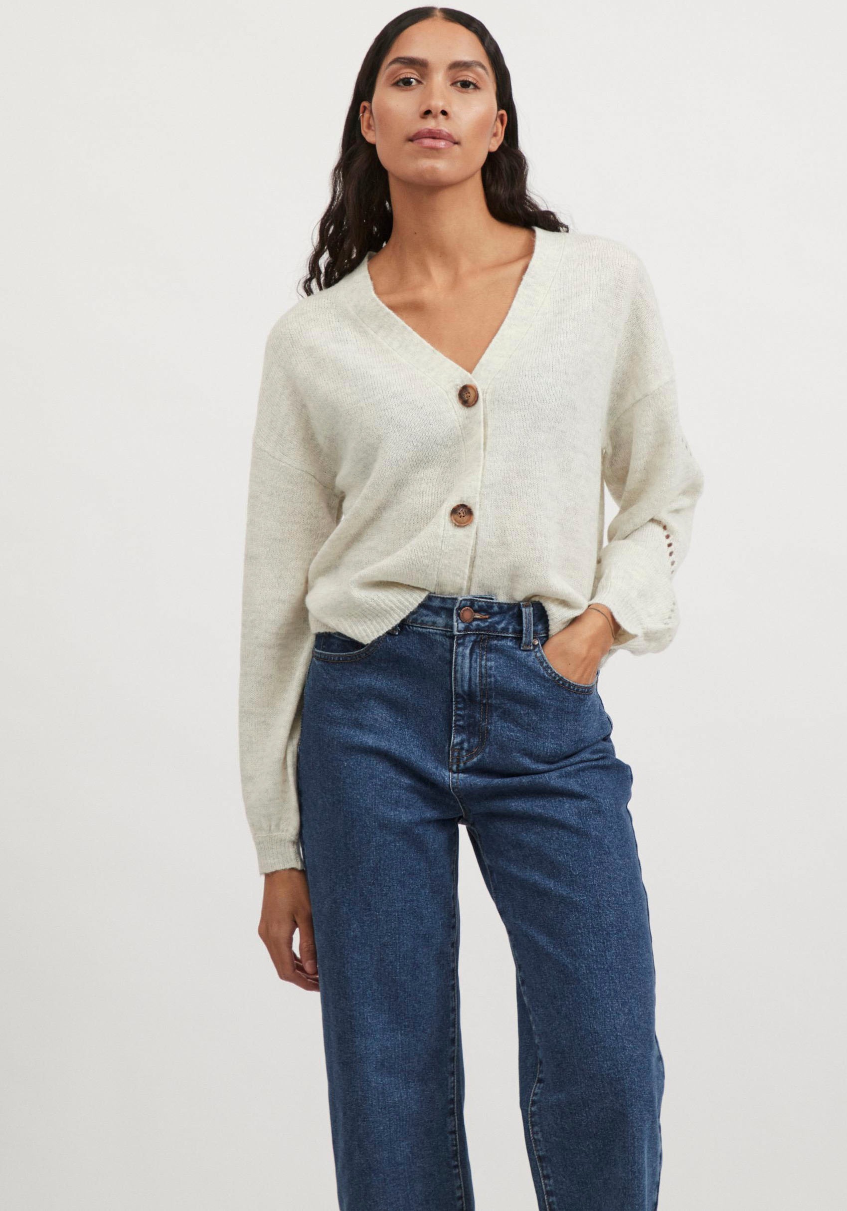 Image of Vila Cardigan »VISURILI CARDIGAN«, Lochmuster am Ärmel bei Ackermann Versand Schweiz