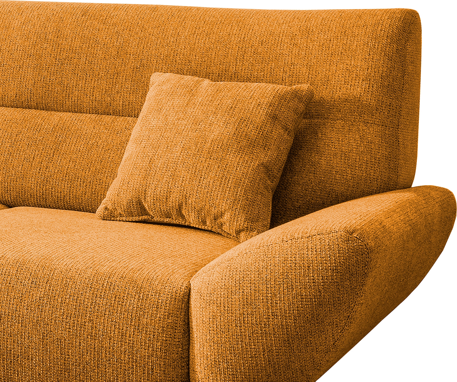 Home affaire Canapé d'angle »Drago, elegant und zeitlos, komfortabel, Holzfuss, L-Form« frei im Raum stellbar, inkl. 2 Zierkissen