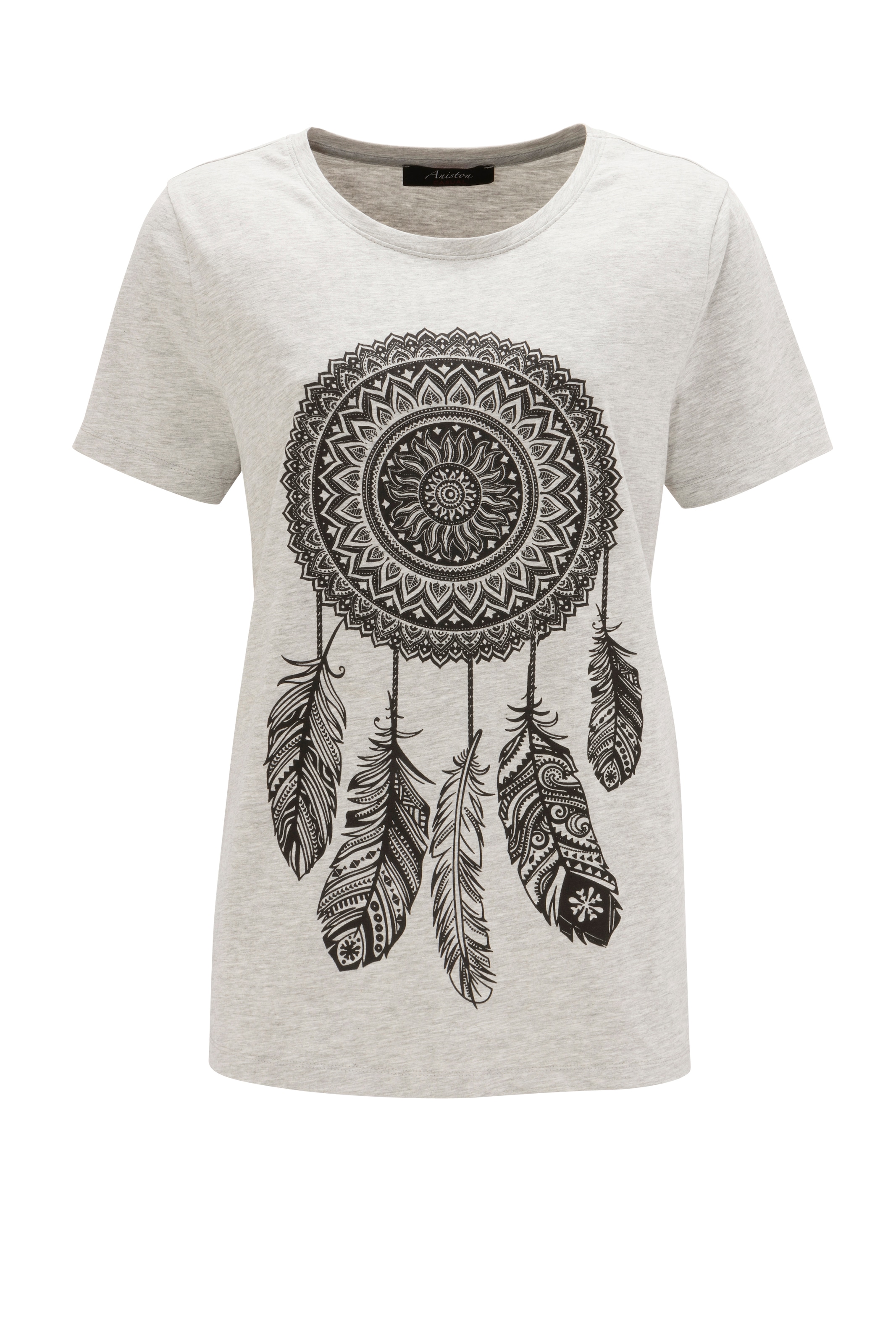 Aniston CASUAL T-Shirt, mit verträumten Mandala-Front-Druck