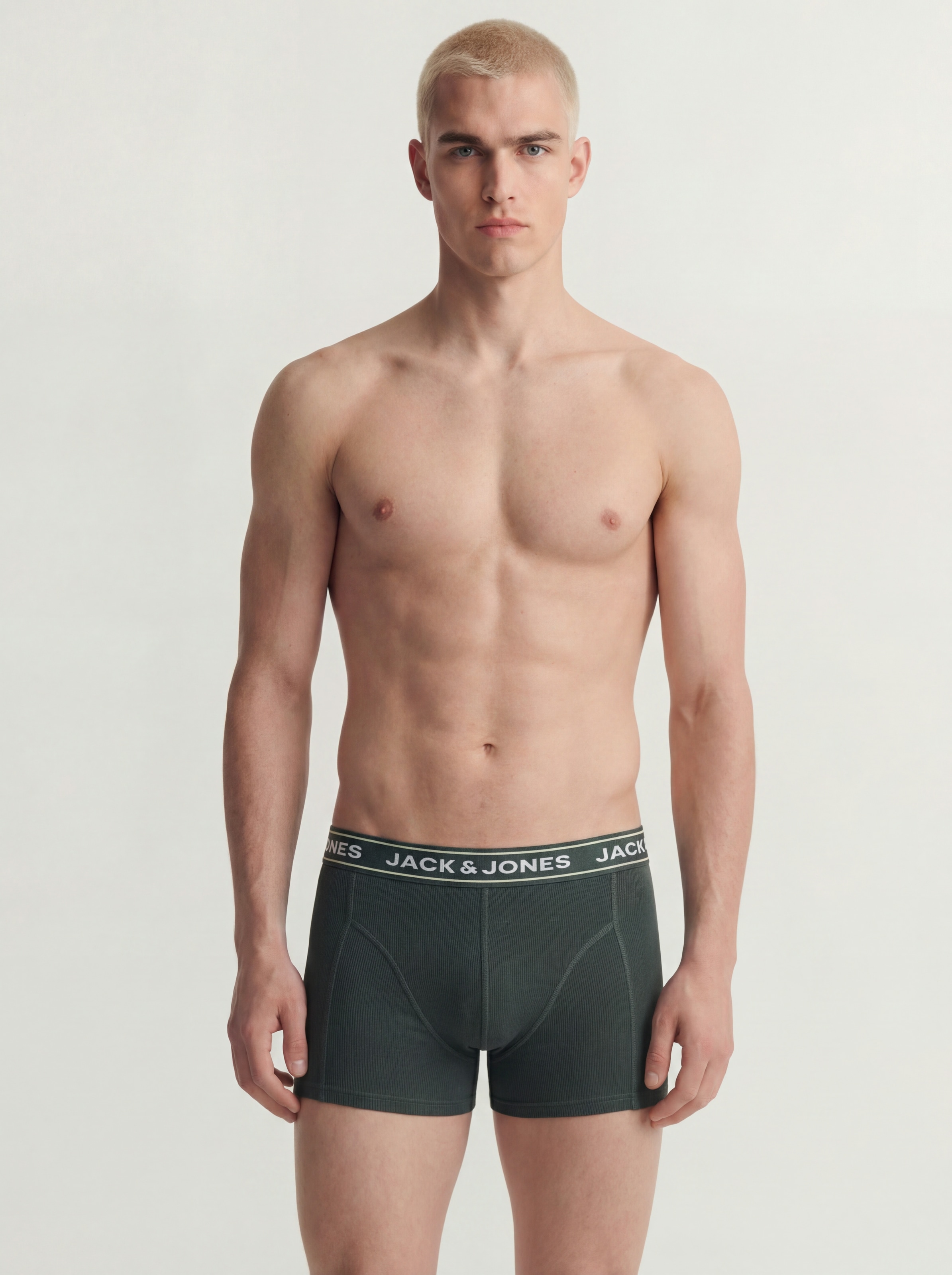 Jack & Jones Tronc »JACMAX SOLID TRUNKS 5 PACK BTW« Paquet, 5 cuis mélange de coton