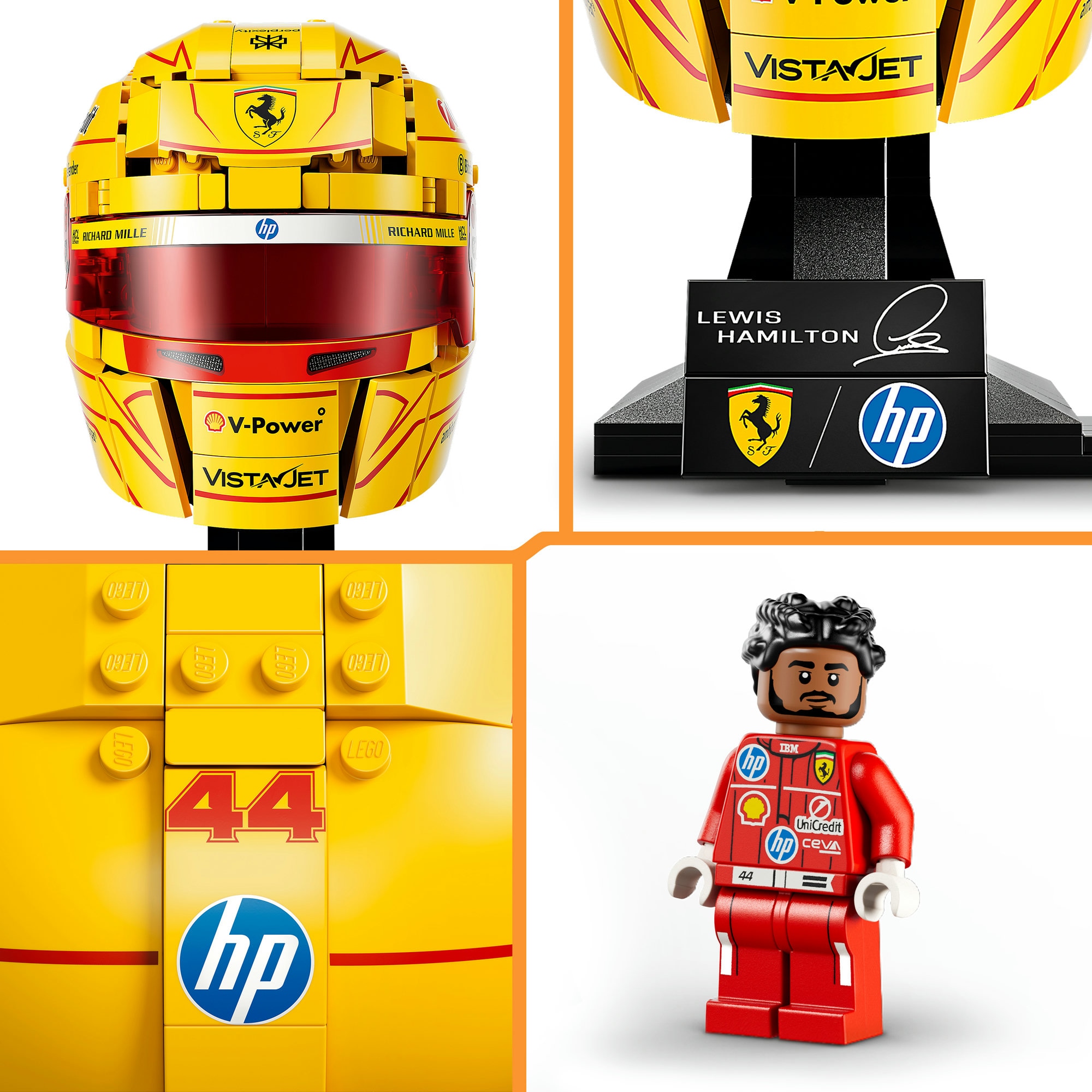 LEGO® Konstruktionsspielsteine »Scuderia Ferrari HP Lewis Hamilton Helm (43022)« LEGO Editions Formula 1