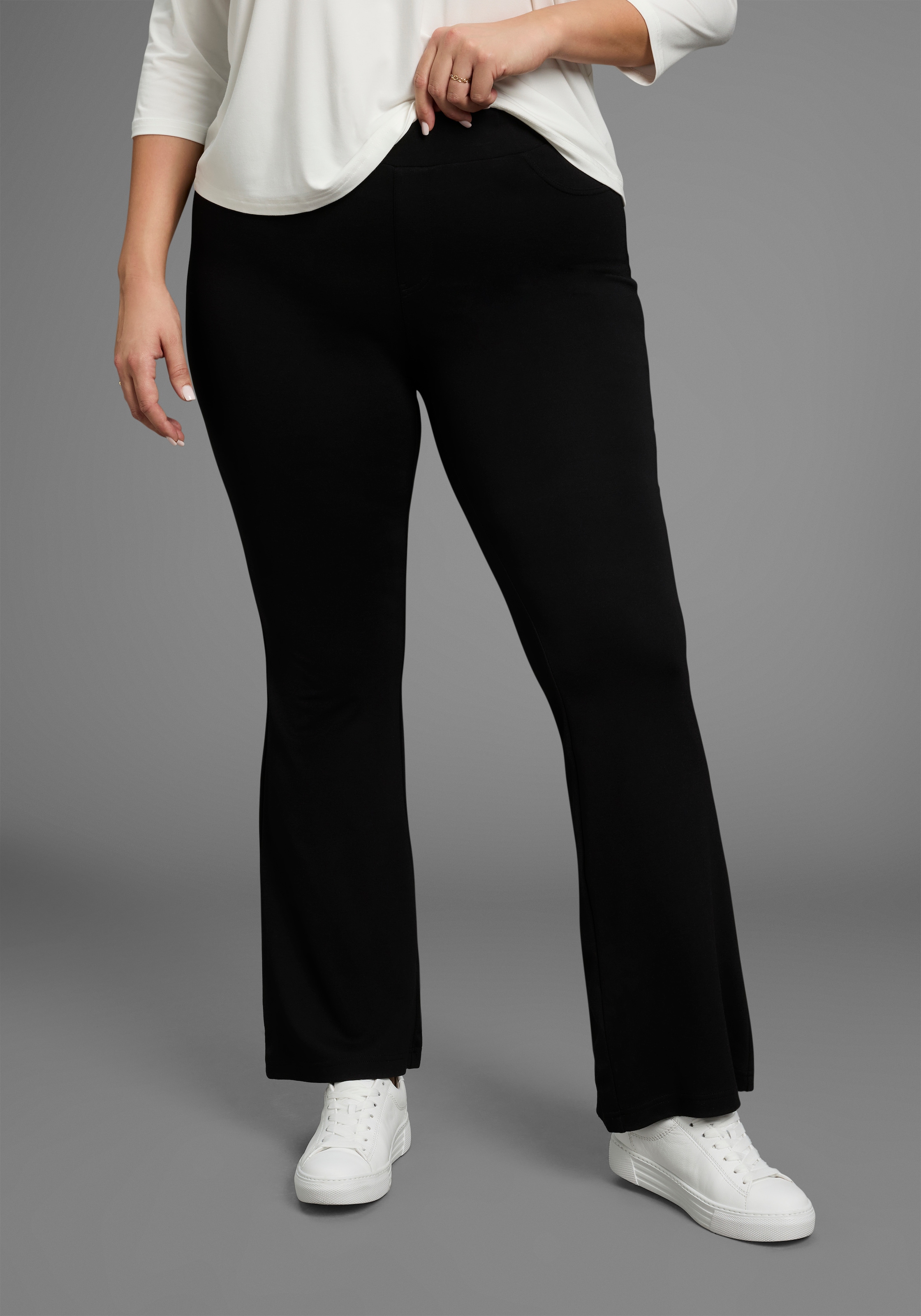 Image of Laura Scott CURVE Bootcuthose "Grosse Grössen" aus bequemen Jersey im Jeggings-Look