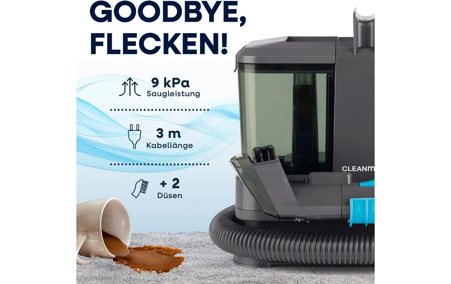 CLEANmaxx Appareil de nettoyage de tapis »mit CH-Stecker 350 W«