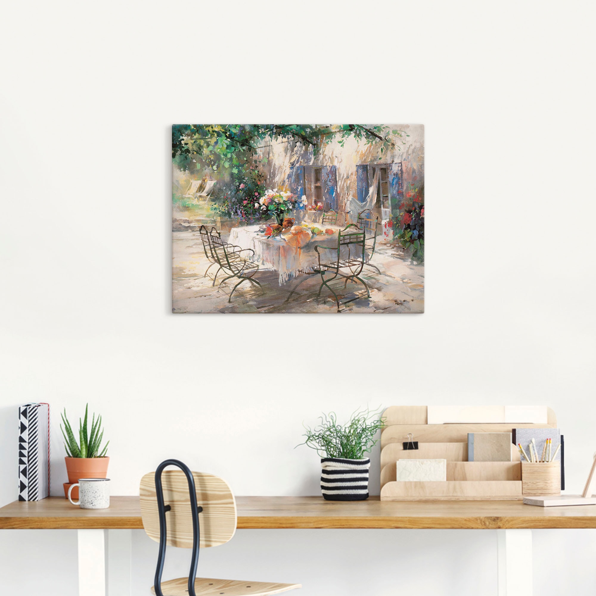 Artland Leinwandbild »Schatten Garten« Garten 1 Stk. tlg. auf Holzrahmen gespannt