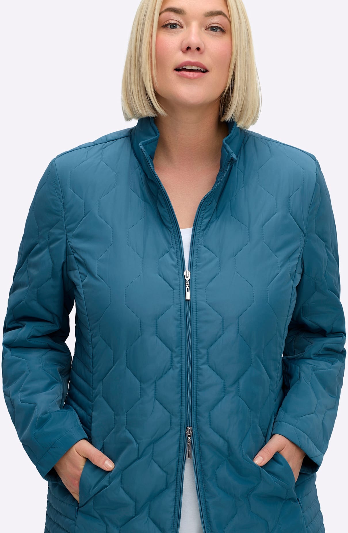 Sheego Steppjacke ohne Kapuze