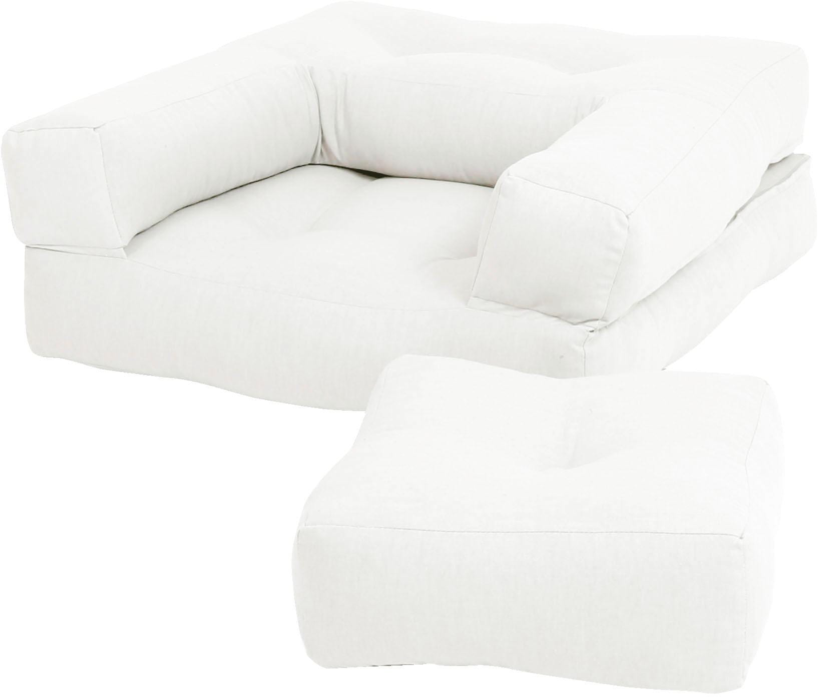 Image of Karup Design Sessel "Mini Cube - ausklappbarer & multifunktioneller Kinder- und Futonsessel" Platzsparend, bequem & vielseitig als Sessel oder Liege