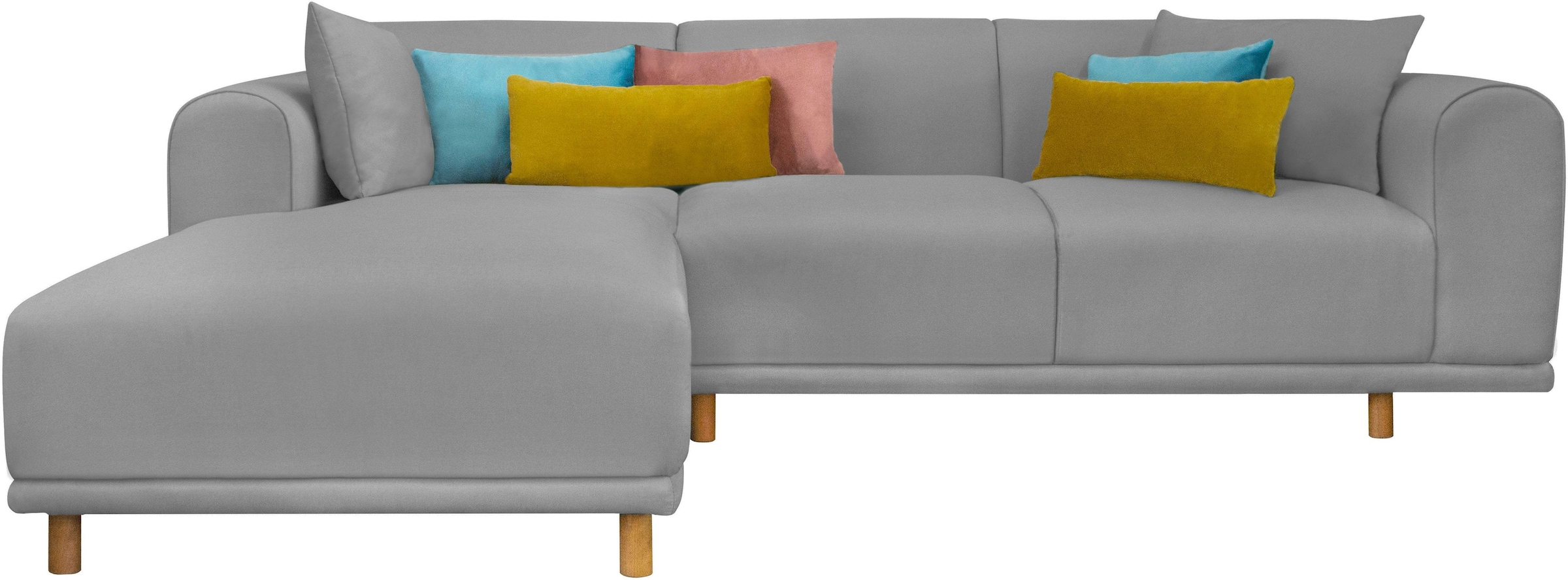 GOODproduct Ecksofa »Maroon L-Form« in skandinavischem Design, mit losen Kissen
