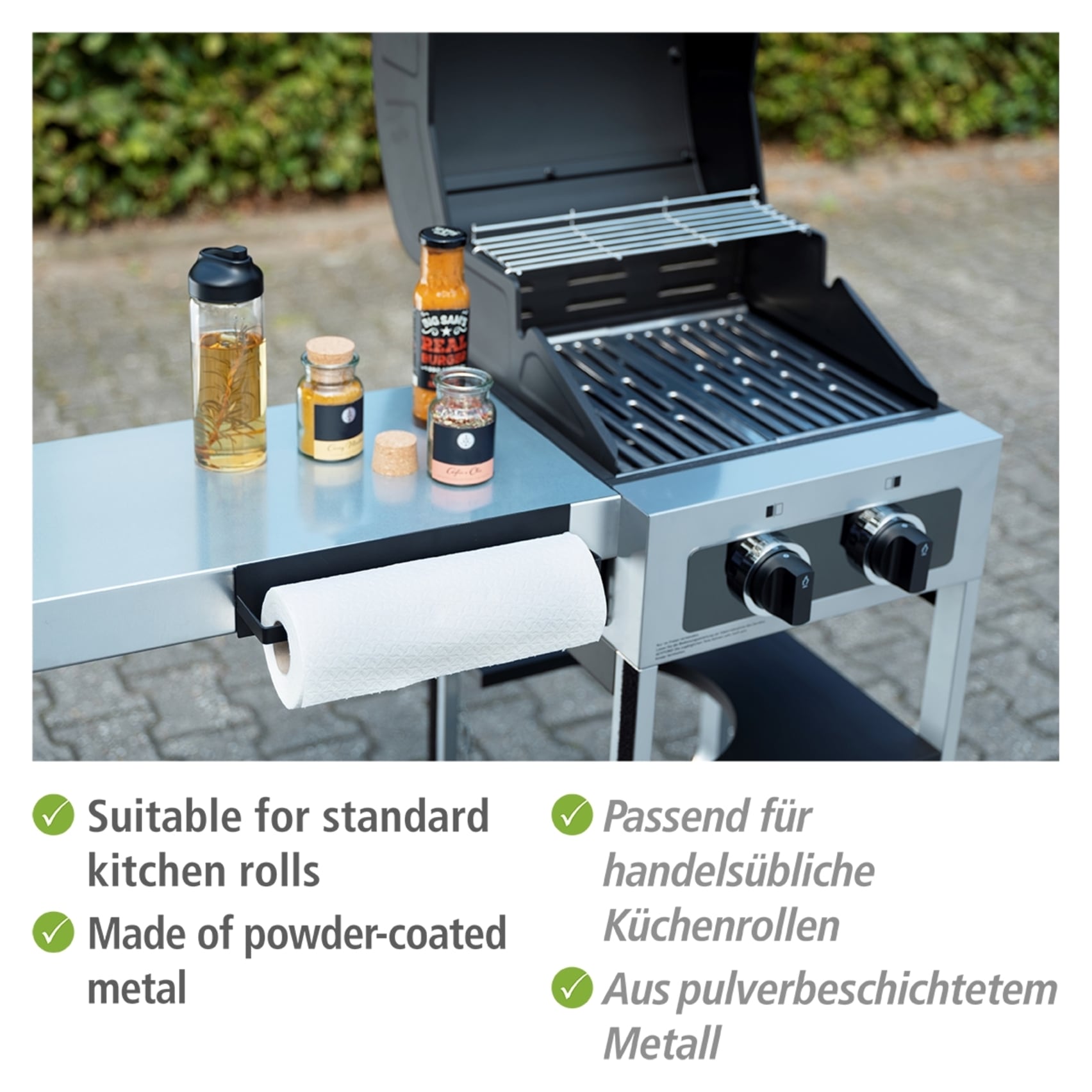WENKO Wandrollenhalter »Modell Ima«, Küchenrollenhalter, magnetisch, für gängige Küchenrollen, Marmor-Optik