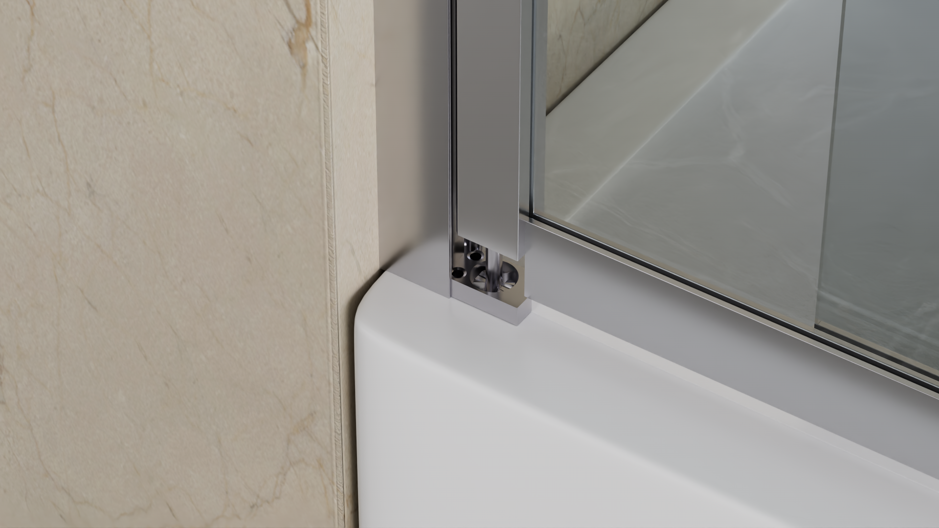 welltime Badewannenaufsatz »Slider« 2 Stk. tlg. Duschwand zum Zusammenschieben UND an die Wand klappen!