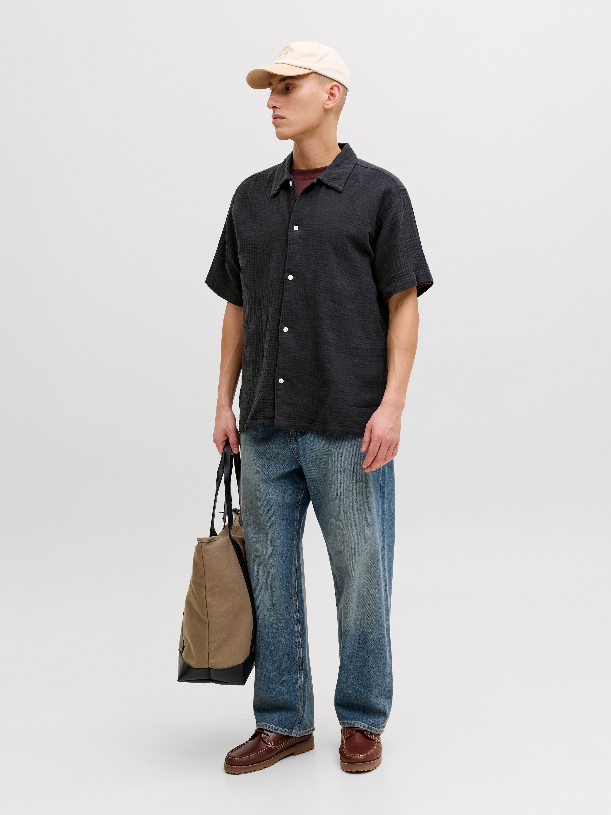 Jack & Jones Chemise à manches courtes »JORNANTUCKET DOUBLE CLOTH SHIRT SS EA26«