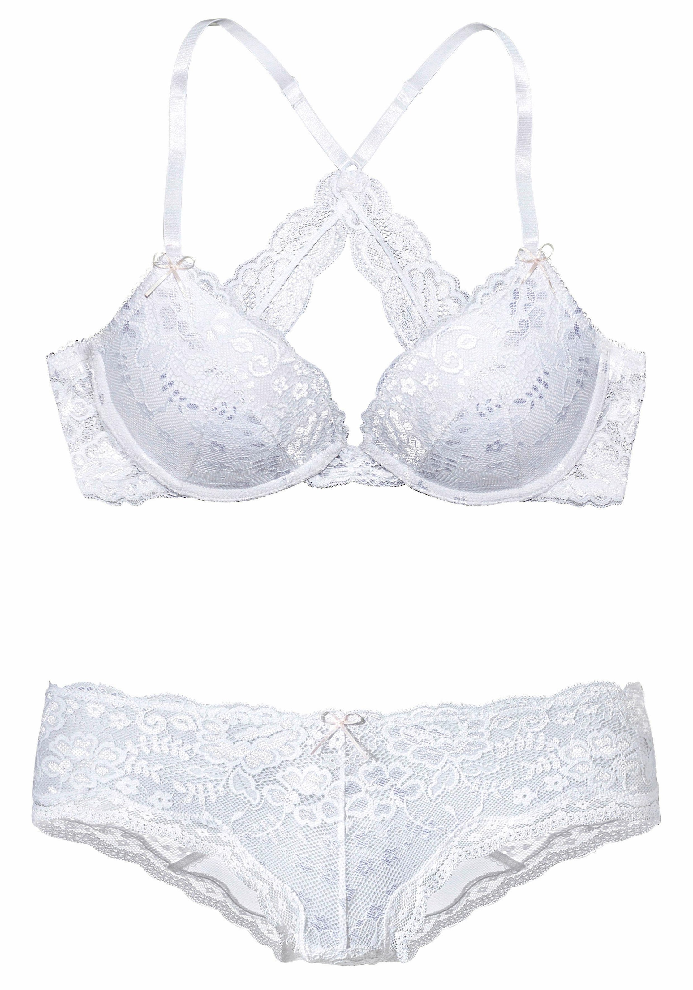 ♕ LASCANA Set: Push-up-BH, (Set, 2 tlg., mit Panty), mit zarter