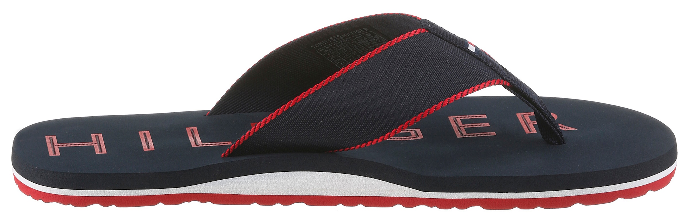 Tommy Hilfiger Séparateur d'orteils »SPORTY HILFIGER BEACH SANDAL«  Sommerschuh, Strandschuh mit Kontrastbesätzen