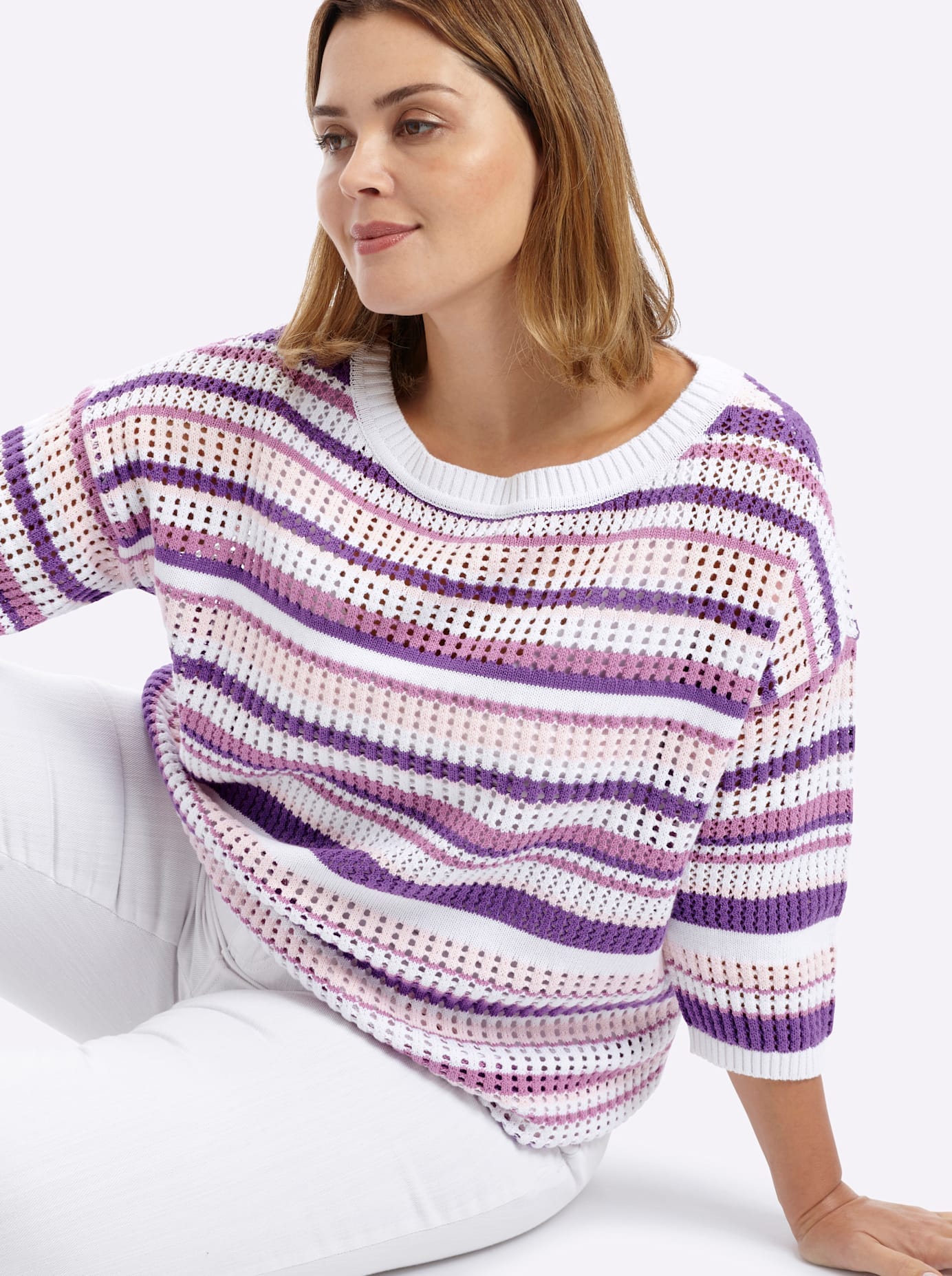 Sheego 3/4 Arm-Pullover »3/4-Arm-Pullover«