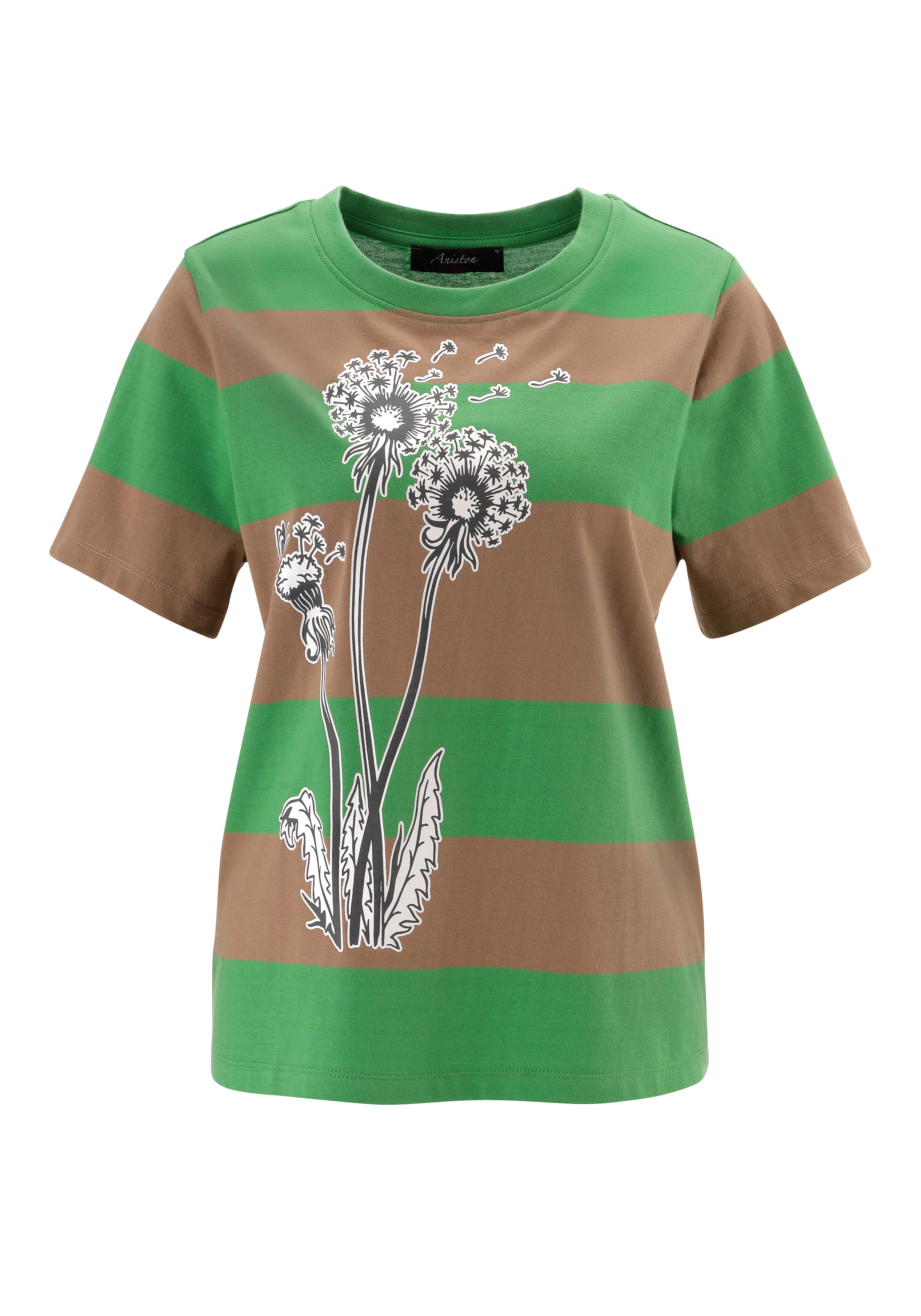 Aniston CASUAL T-Shirt mit grossflächiger "Puste"-Blume bedruckt - NEUE KOLLEKTION