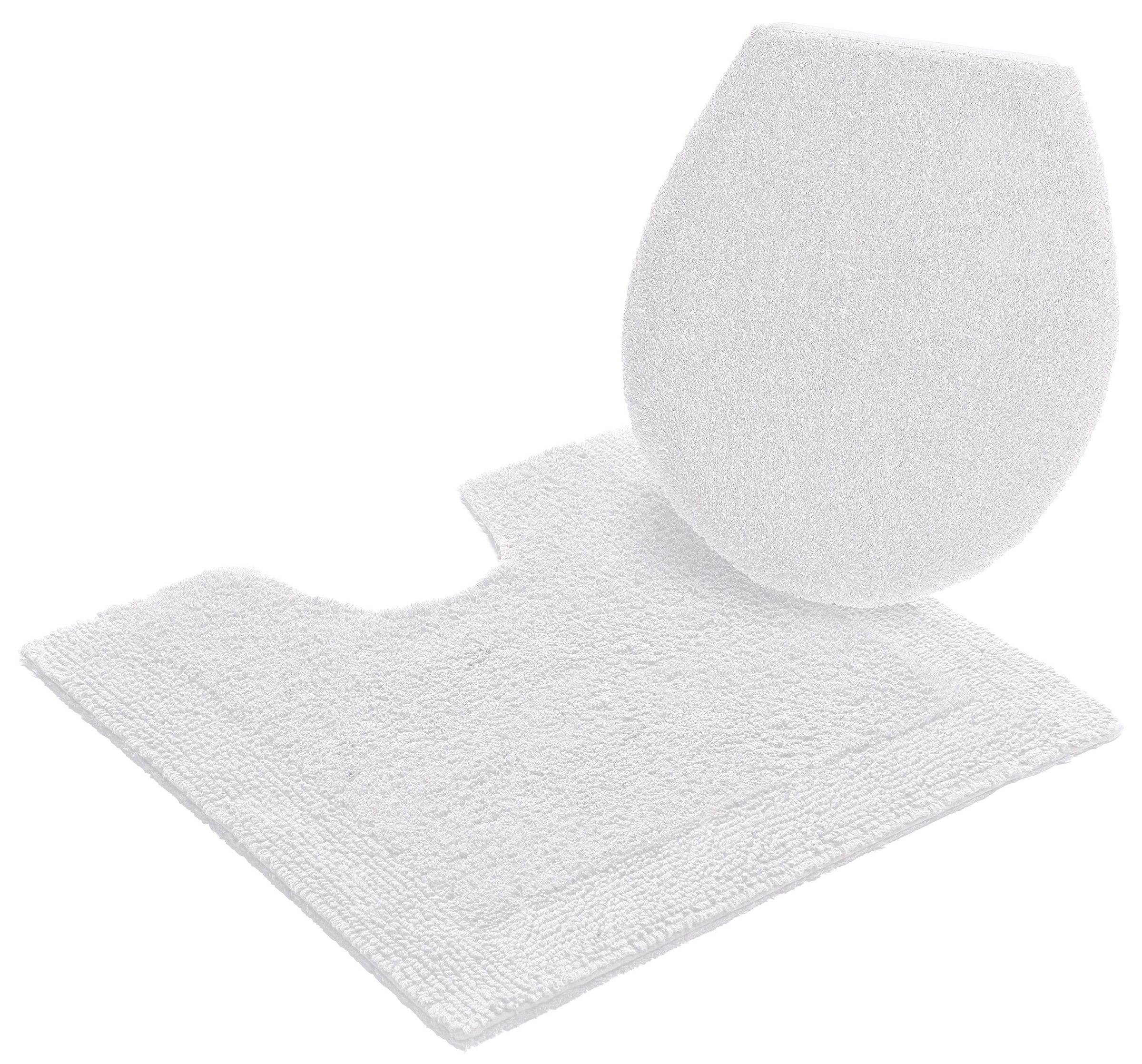 my home Badematte »Kapra, Badvorleger, Badezimmer Teppich«, beidseitig nutzbar-fussbodenheizungsgeeignet-strapazierfähig, mit Bordüre, Badteppich, Badematte, Baumwolle