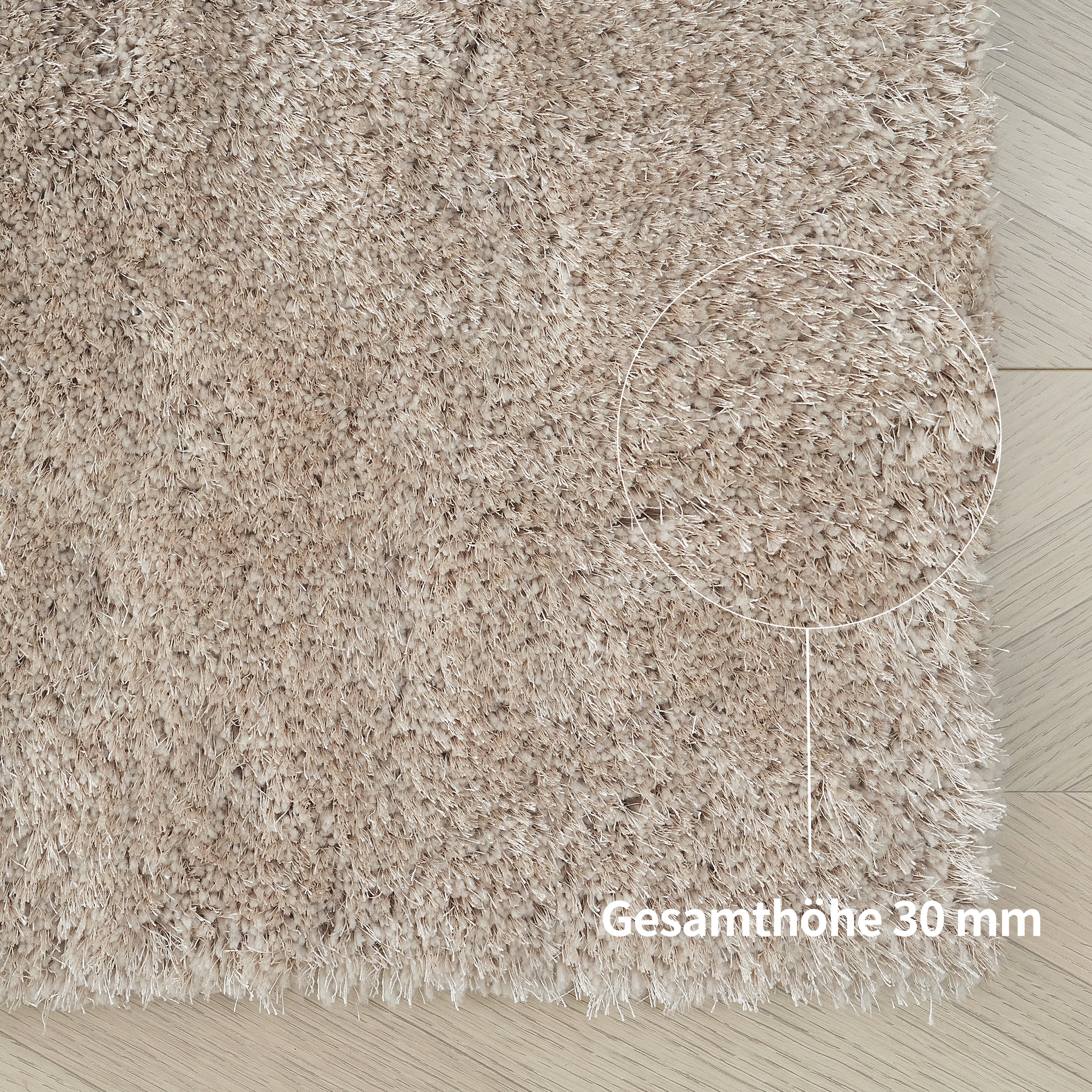 Bruno Banani Tapis de sol à poils longs »Dana Teppich, Kundenliebling« Rectangulaire 30 mm Höhe Brücke, uni, weich, Mikrofaser, Diele, Flur, Wohnzimmer, Schlafzimmer