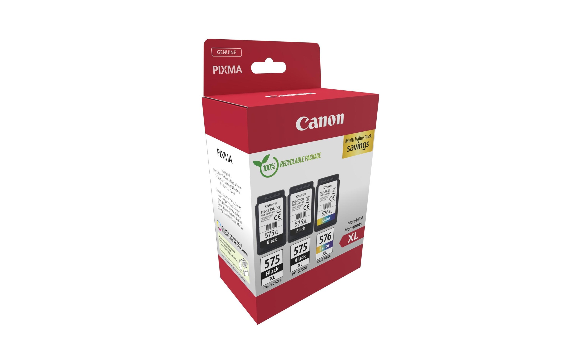 Image of Canon Tintenpatrone "2xPG-575XL/1xCL-576XL Multipack Black/Cyan/Magenta/Yellow"