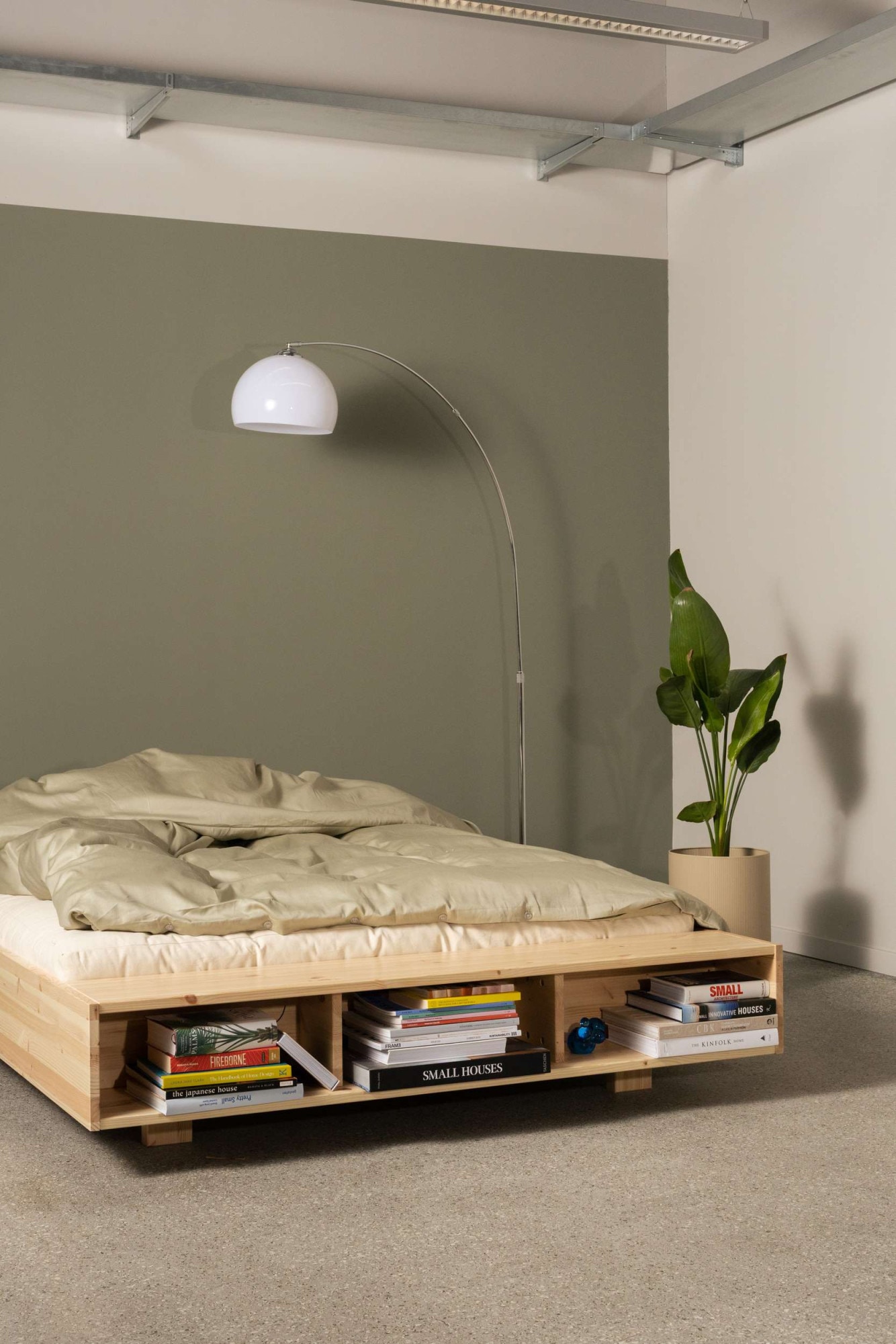 Karup Design Stauraumbett »Merge Bed Bettgestell m. integrierter Bank m. Stauraum, mehrere Grössen«, inkl. Lattenrost, excl. Matratze, FSC®-zertifiziertes Massivholz