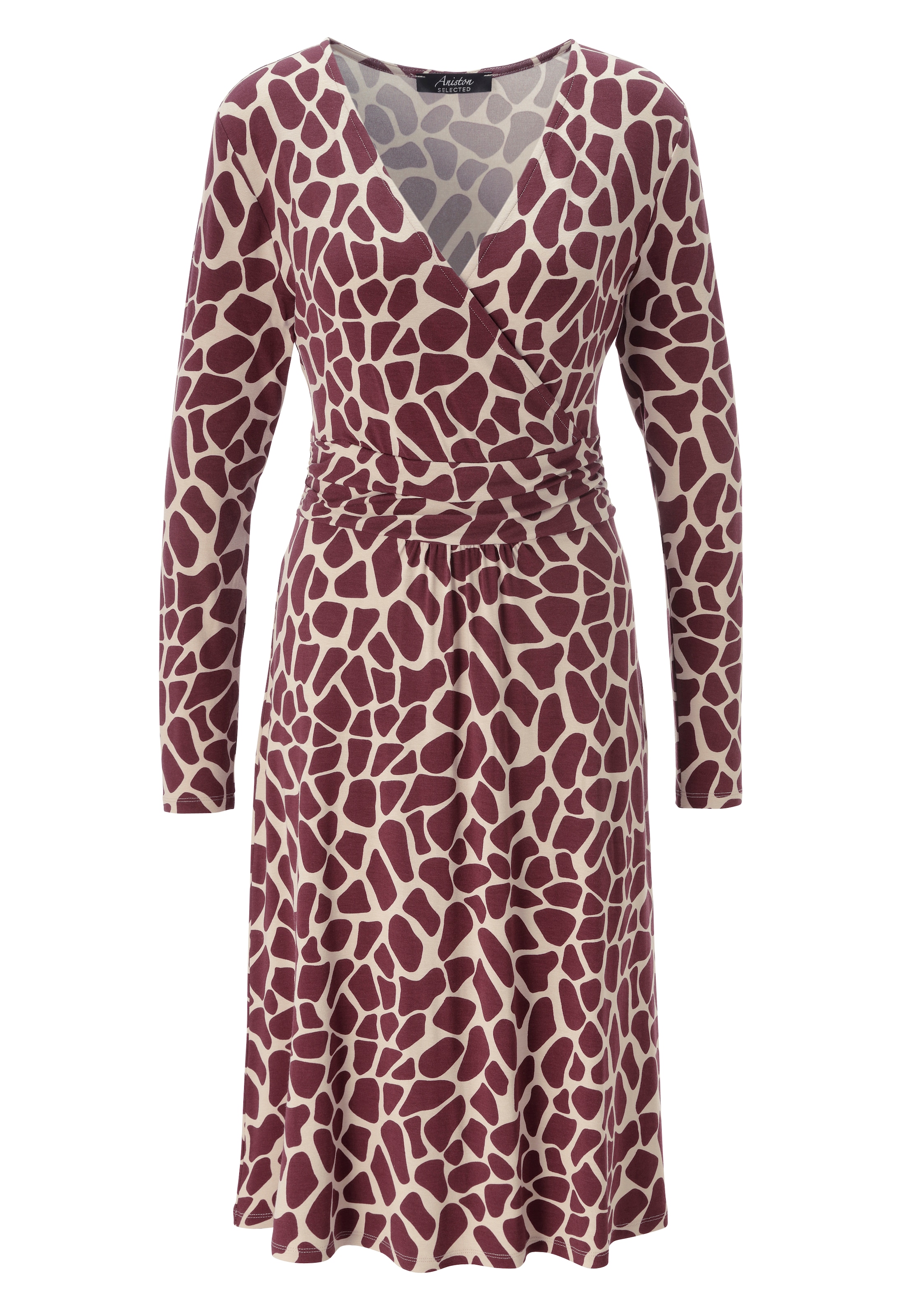 Aniston SELECTED Robe en jersey avec imprimé animalier coloré