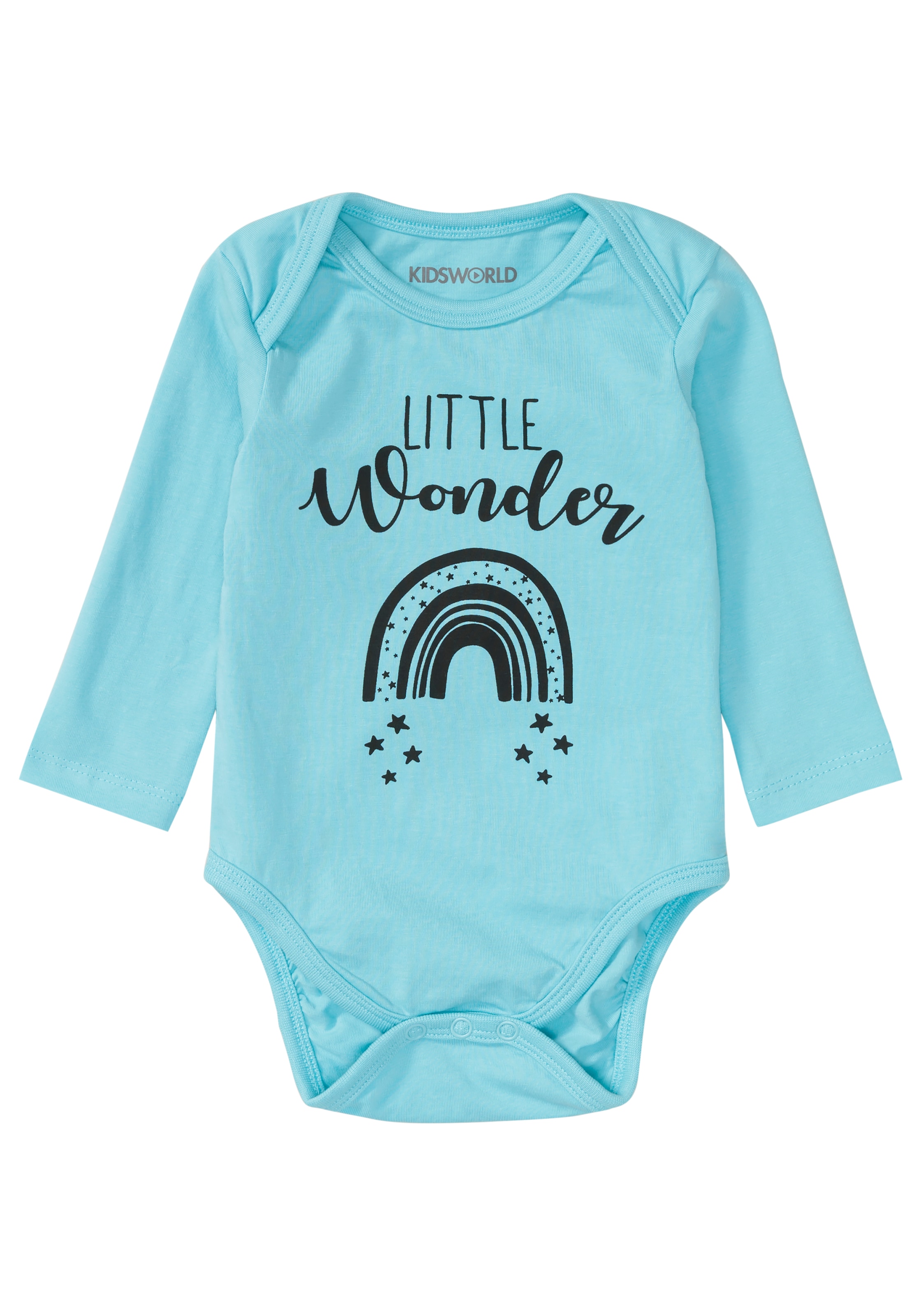 KIDSWORLD Langarmbody »2er Pack Baby-Bodies, Little Wonder«, aus Bio-Baumwolle