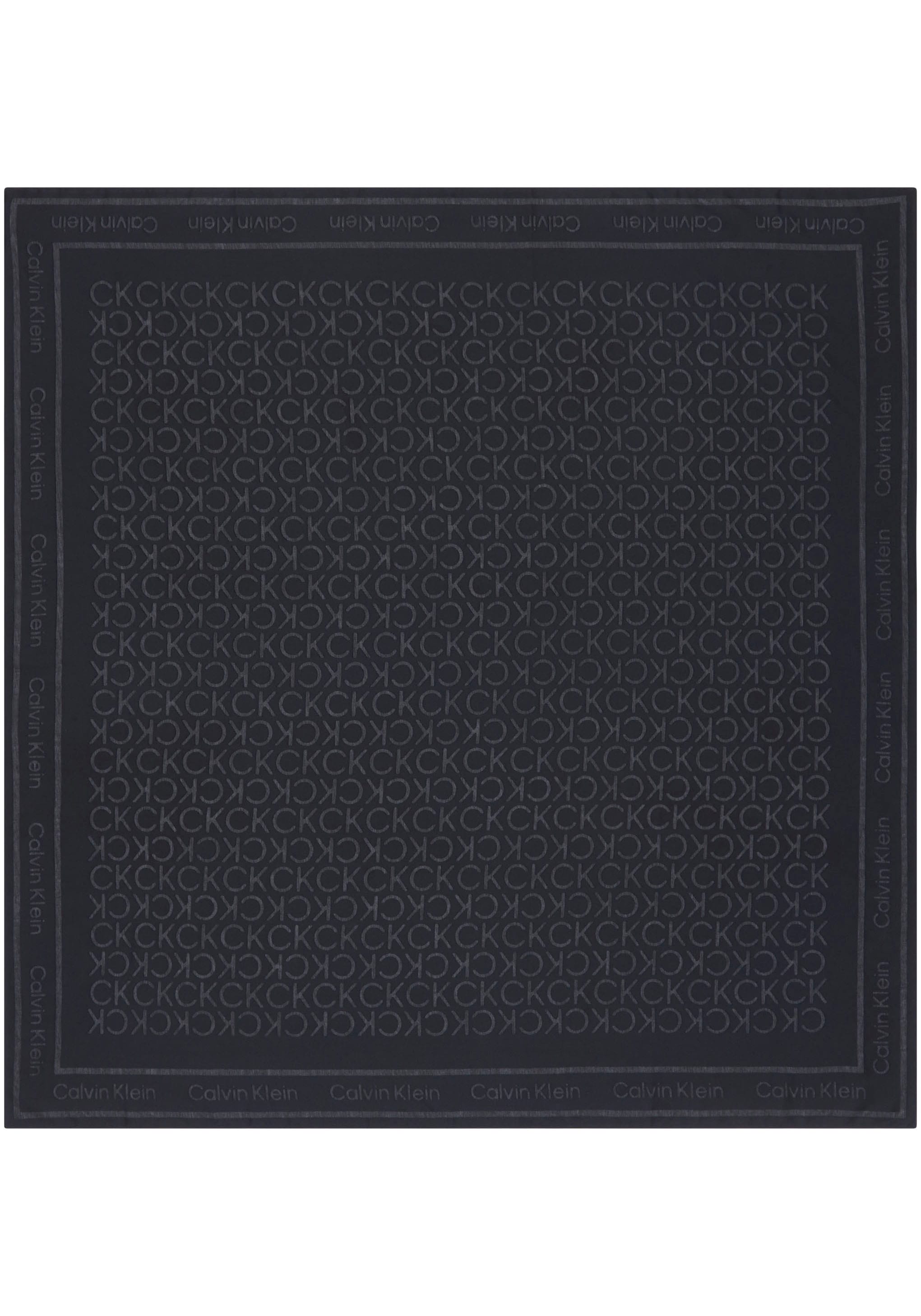 Calvin Klein Schal »BURNOUT MONOGRAM SCARF«, CK-Muster, Quadratisches Format