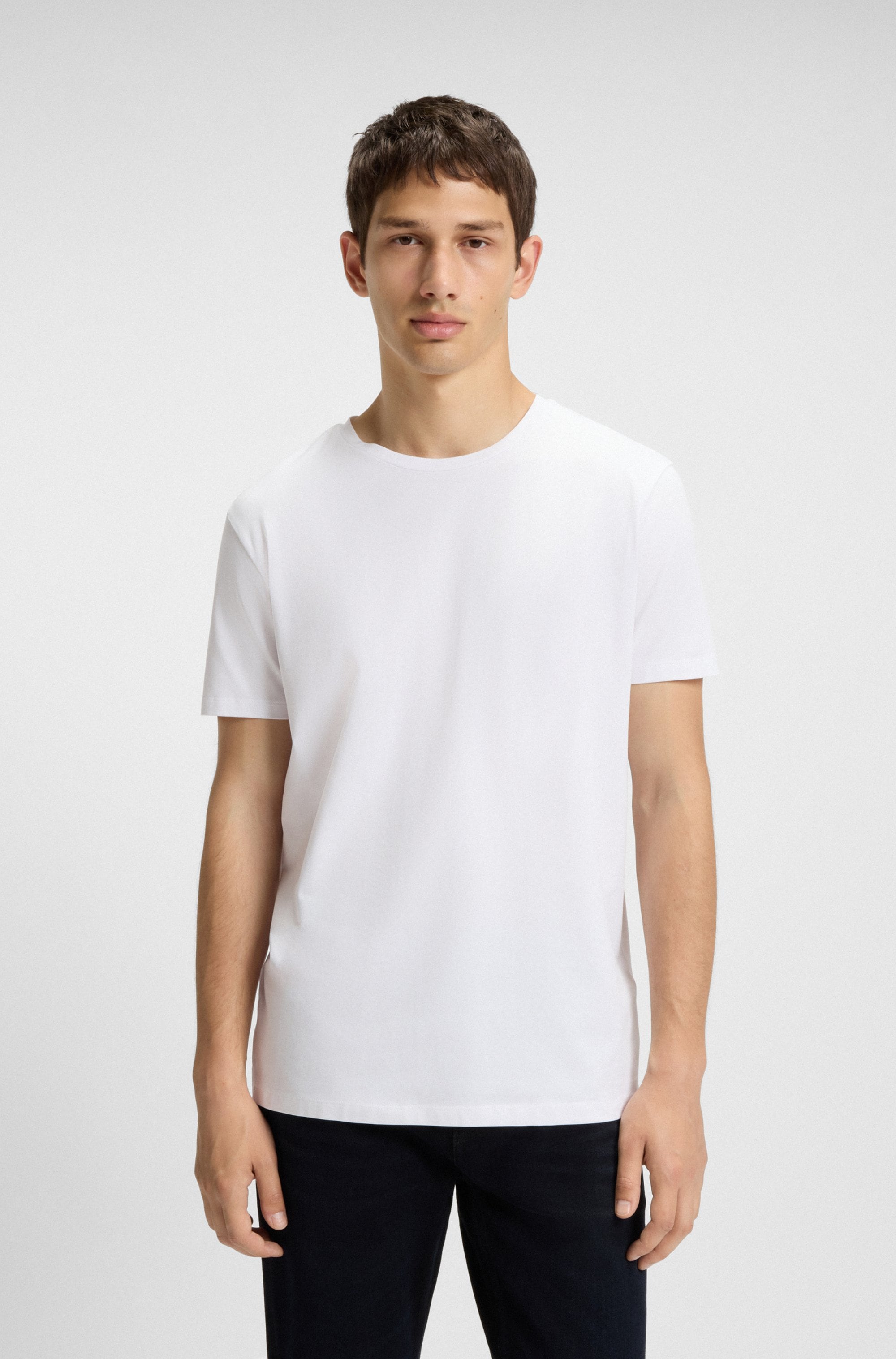 HUGO T-shirt »HUGO-Round« Paquet, 2er,  Rundhalsausschnitt, Slim-Fit, HUGO Logo-Druck