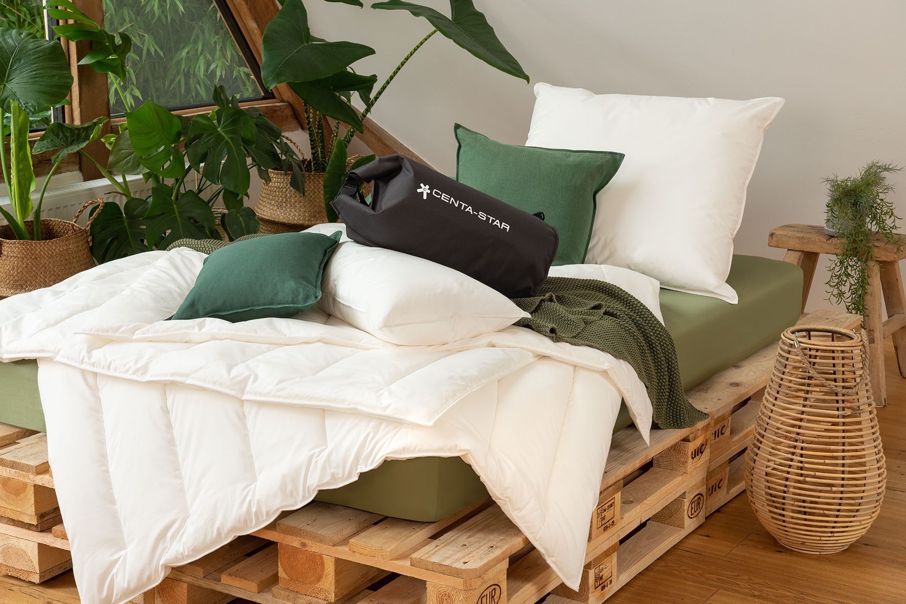 Image of Centa-Star Naturfaserbettdecke "Veggie," warm Füllung High-Tech-Faser 1 Stk. tlg. Bettdecke in 135x200 cm und weiteren Grössen, für Sommer oder Winter
