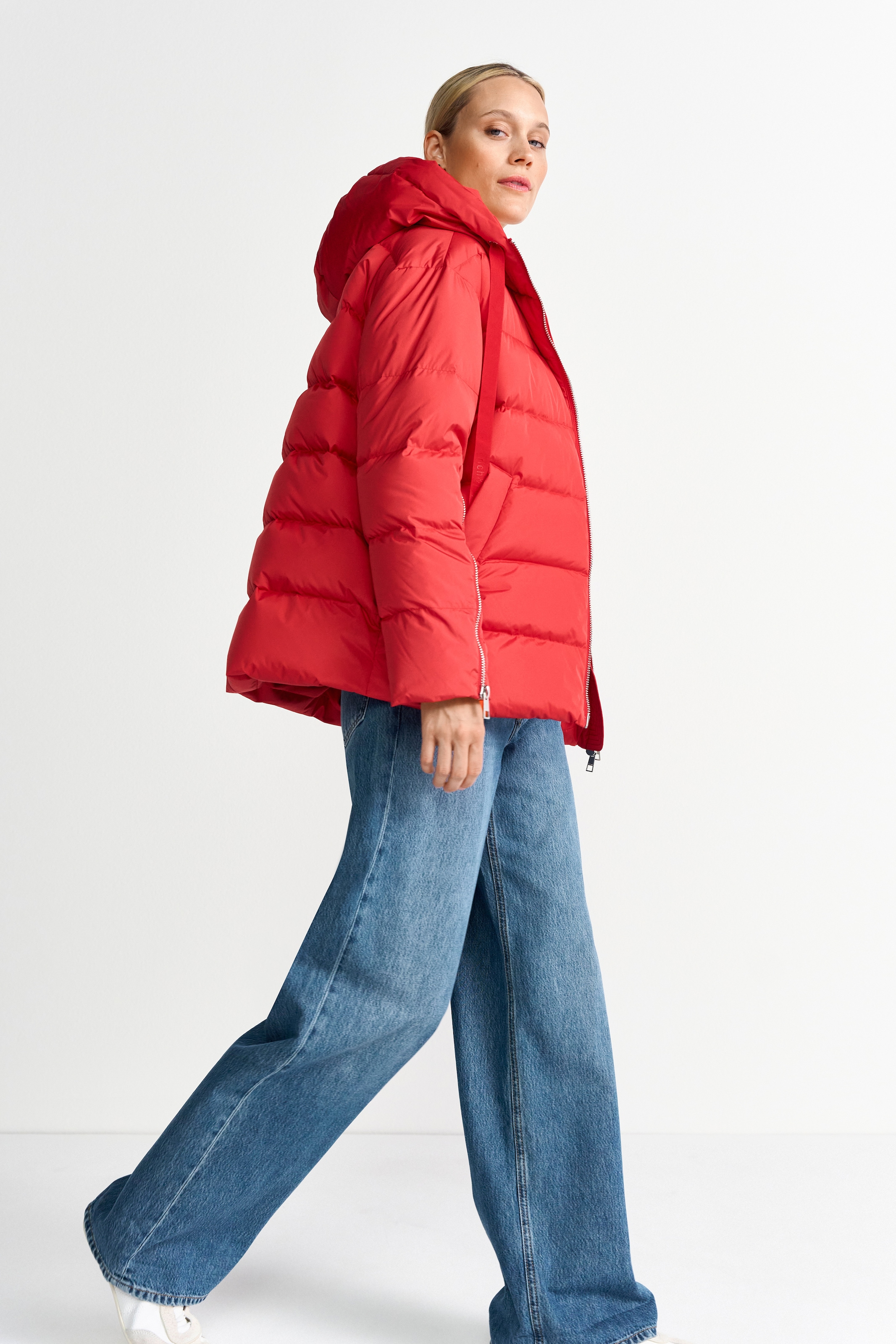 RICHROYAL Steppjacke, mit Kapuze, oversized, 2-Wege-Reissverschluss, Winterjacke